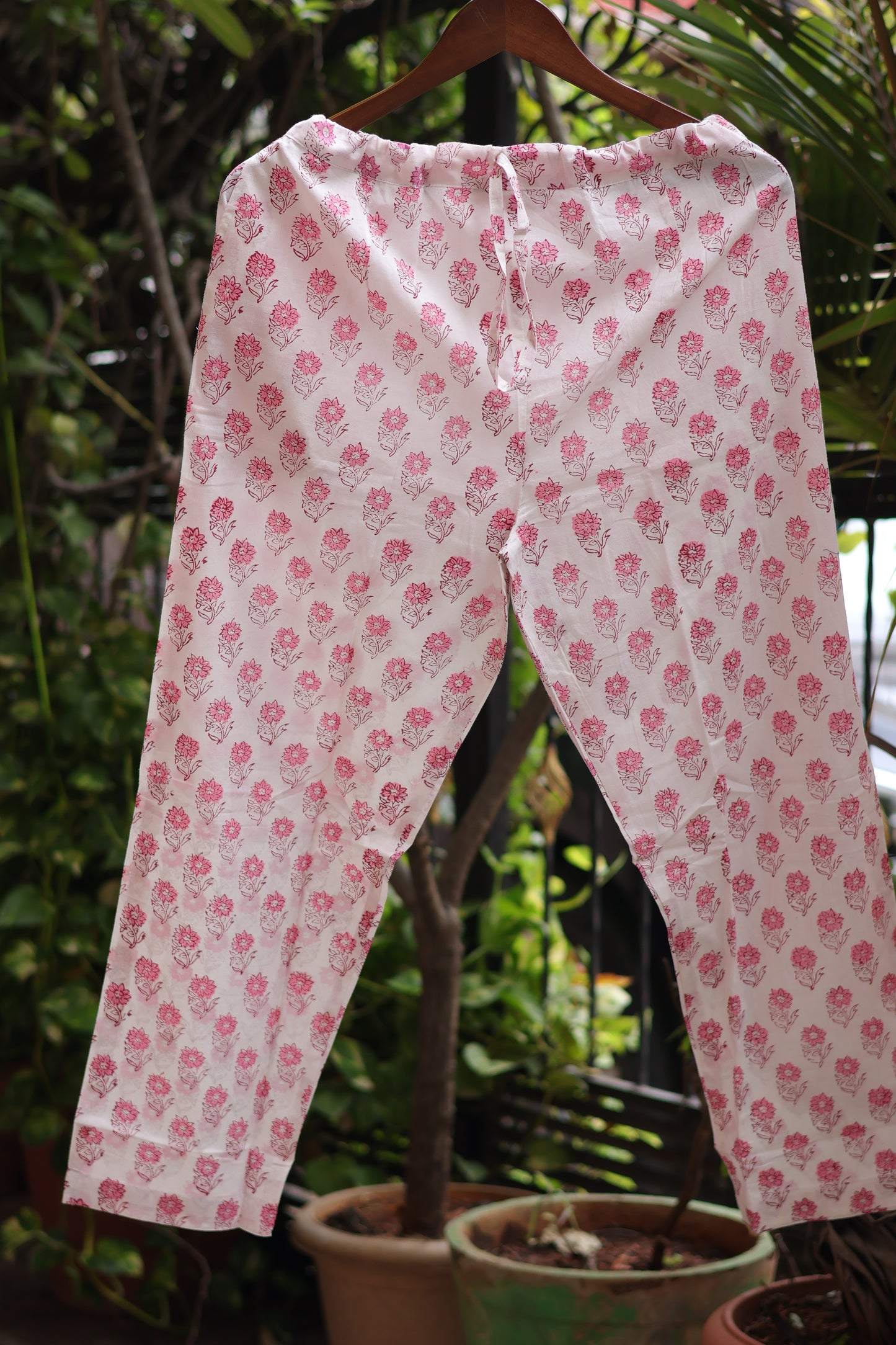 Red Handblock printed Pure Mul Cotton with Kota Doria Duppata 3 piece suit (stitched)