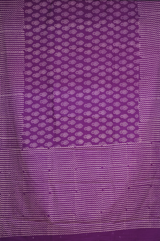 Bagru Handblock printed MulMul cotton saree