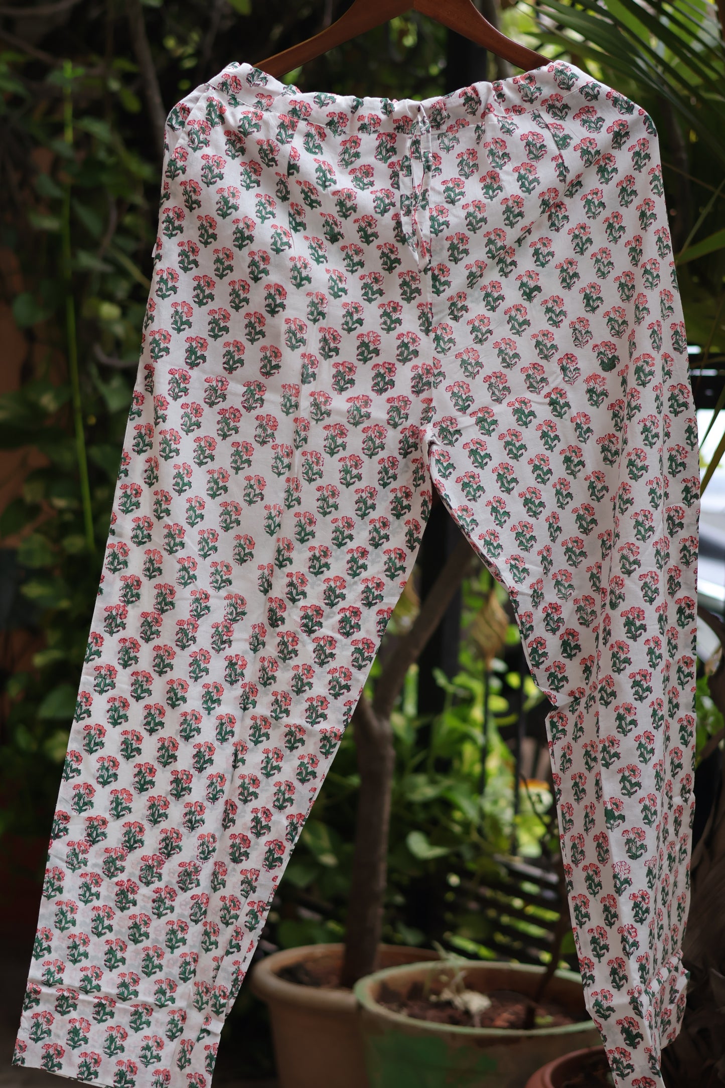 Blue Handblock printed Pure Mul Cotton with Kota Doria Duppata 3 piece suit (stitched)