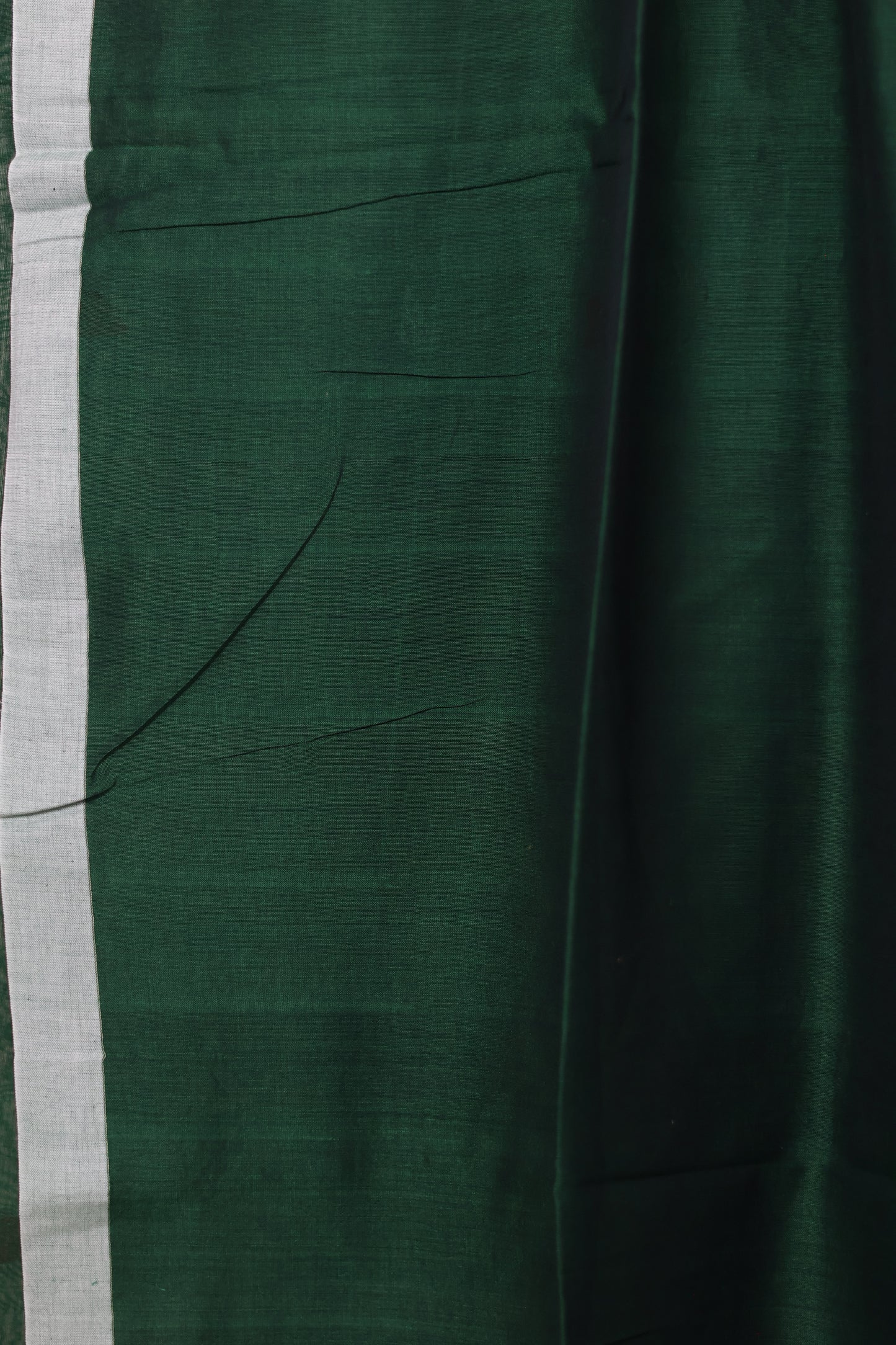 Green Malai Cotton Saree with Peacock Butta Weaving | Looms & Tassels