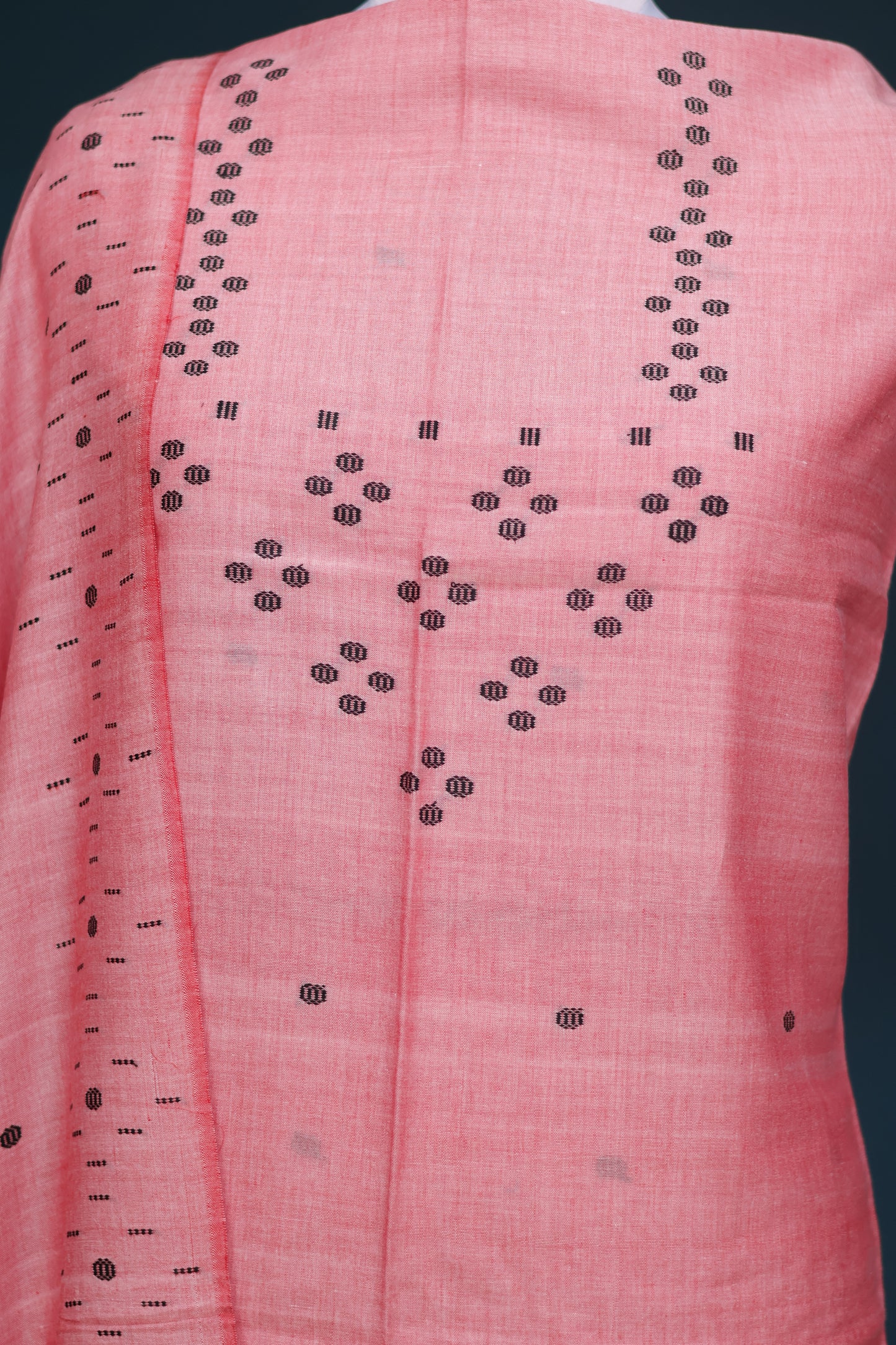 Handwoven weaving butta pure Malai cotton 2 piece suit sets