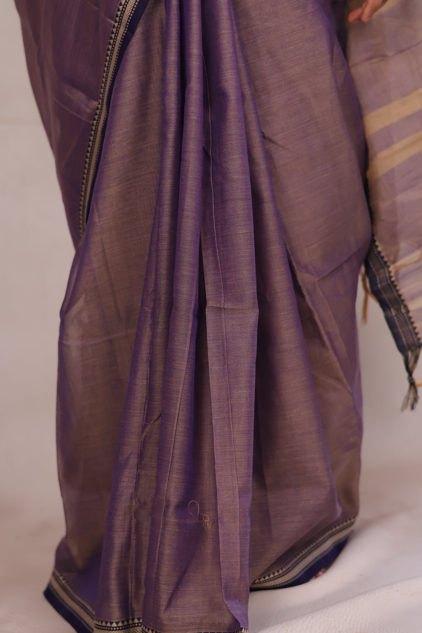 Lavender Narayanpet Cotton Saree | Looms & Tassels