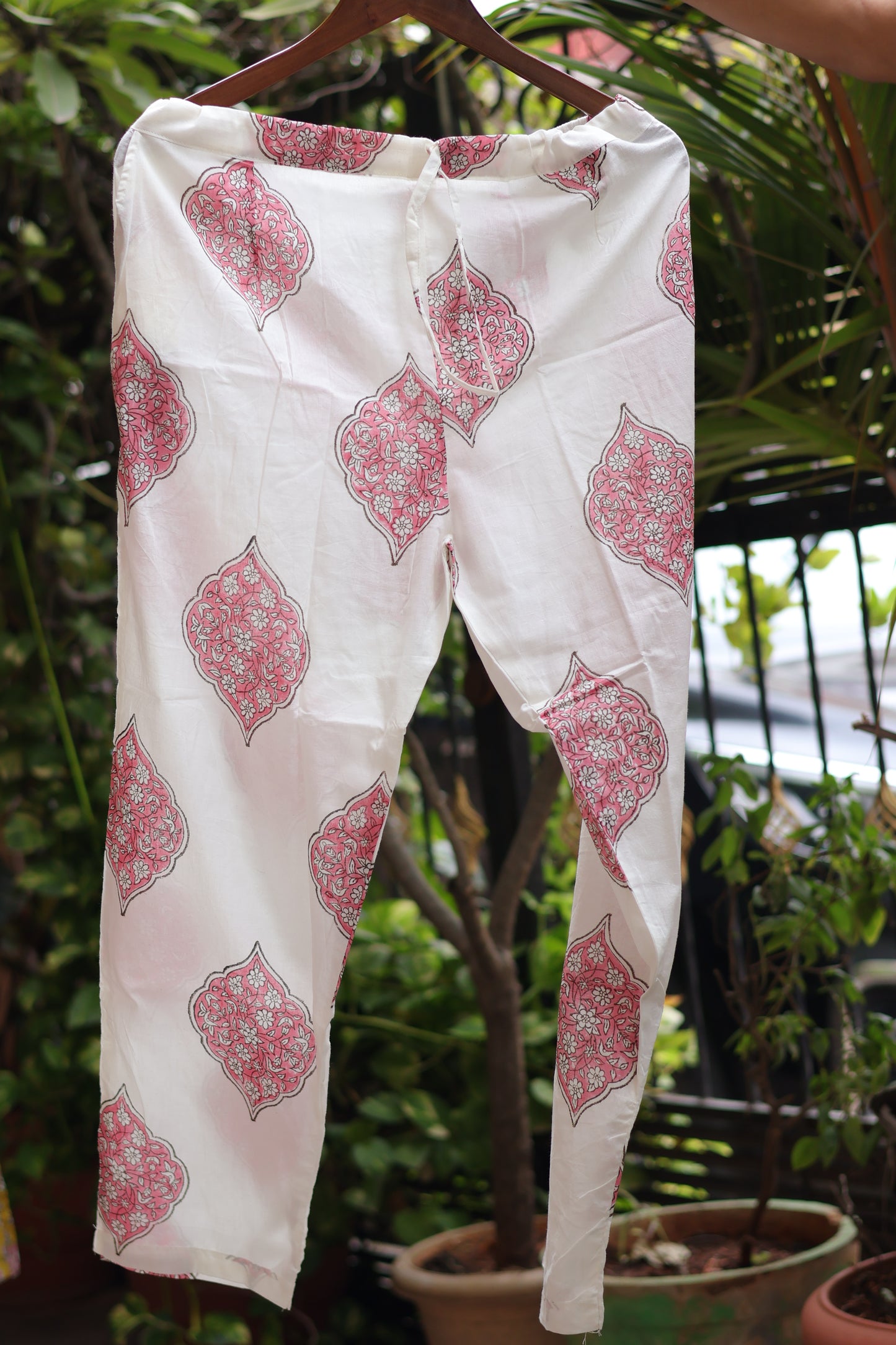 Yellow Handblock printed Pure Mul Cotton with Kota Doria Duppata 3 piece suit (stitched)