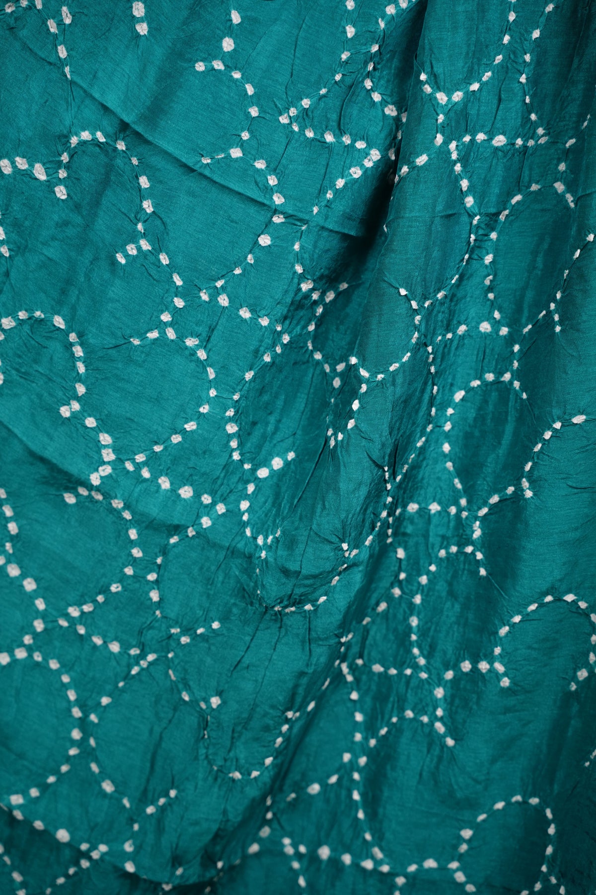 Blue Handcrafted Pattern Bandhani Paithani Dola Silk Saree | Looms & Tassels