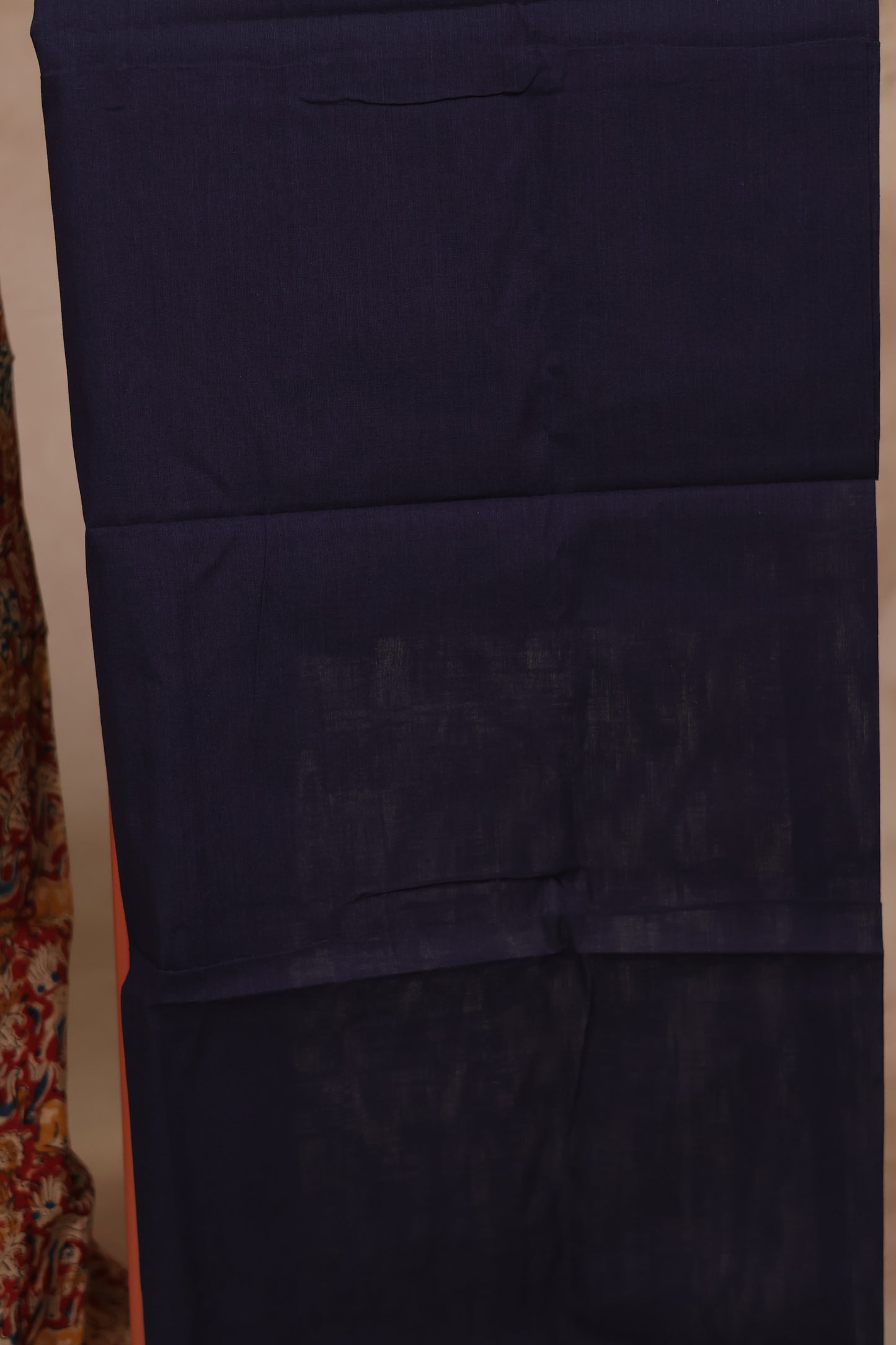 Hand Block Printed Kalamkari Unstitched 3pc Suit Set