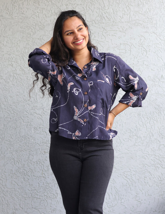 Grey Batik print shirt
