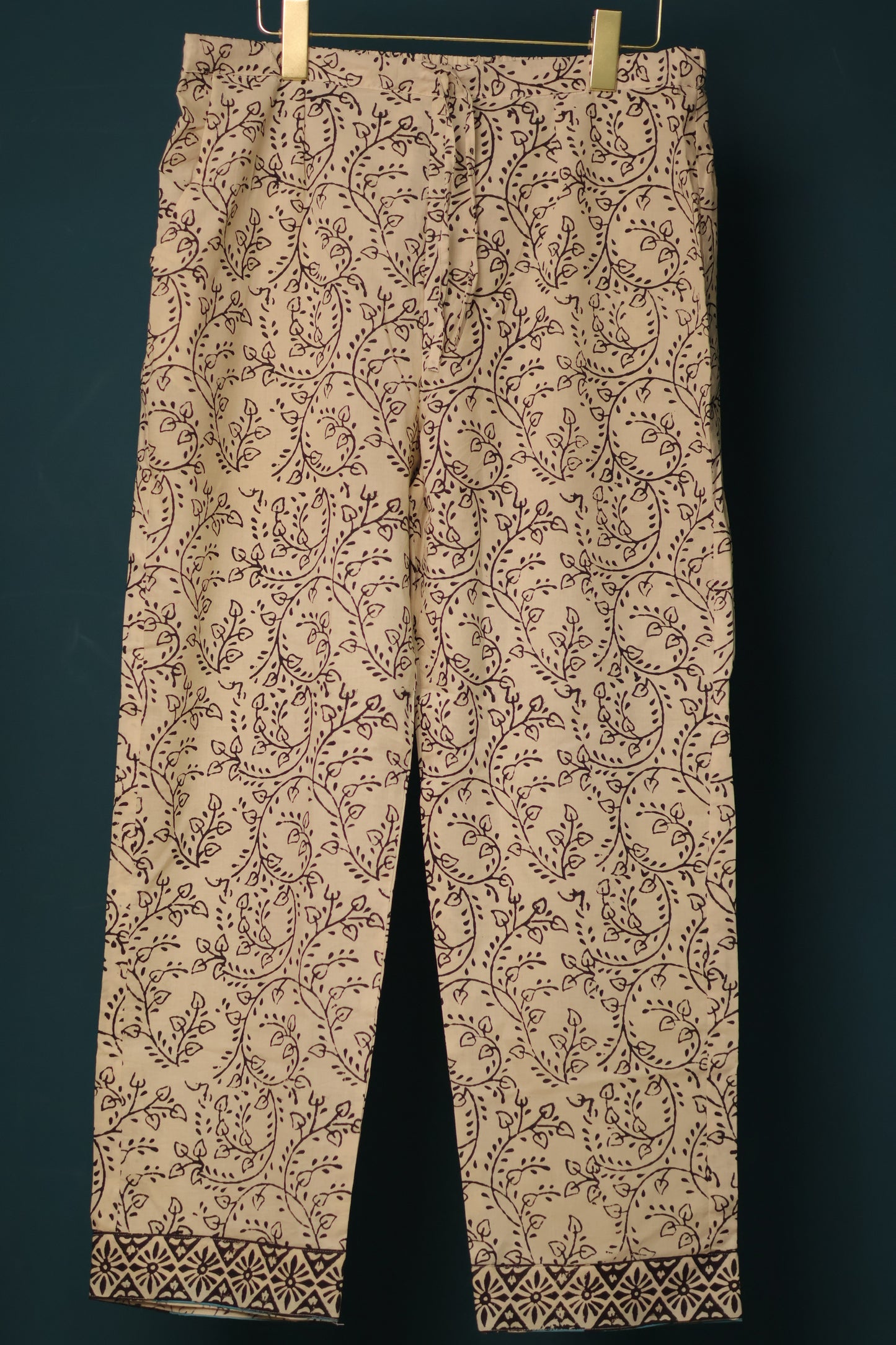 Handblock printed kota 3 piece suit (stitched)