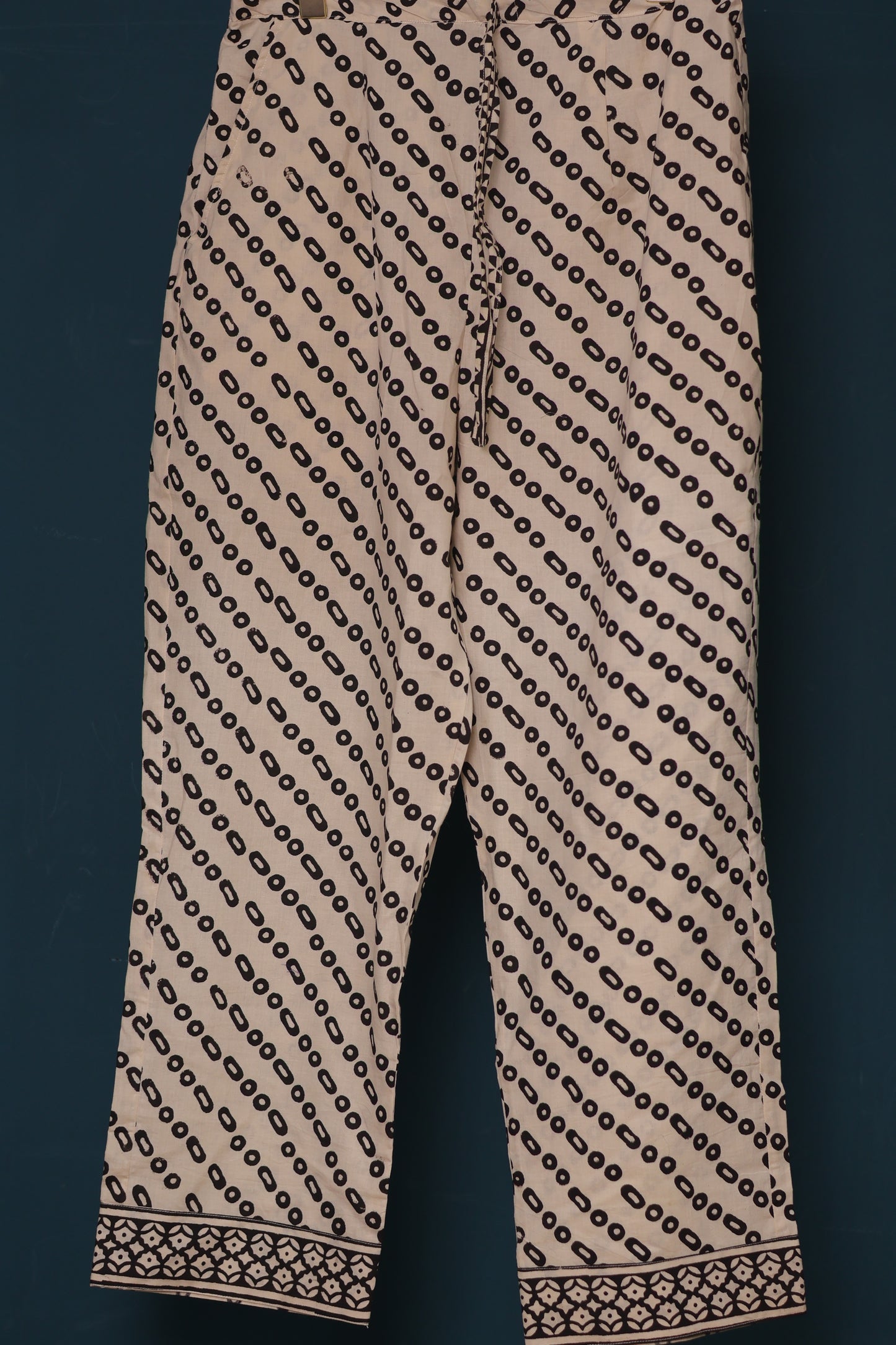 Handblock printed kota 3 piece suit (stitched)