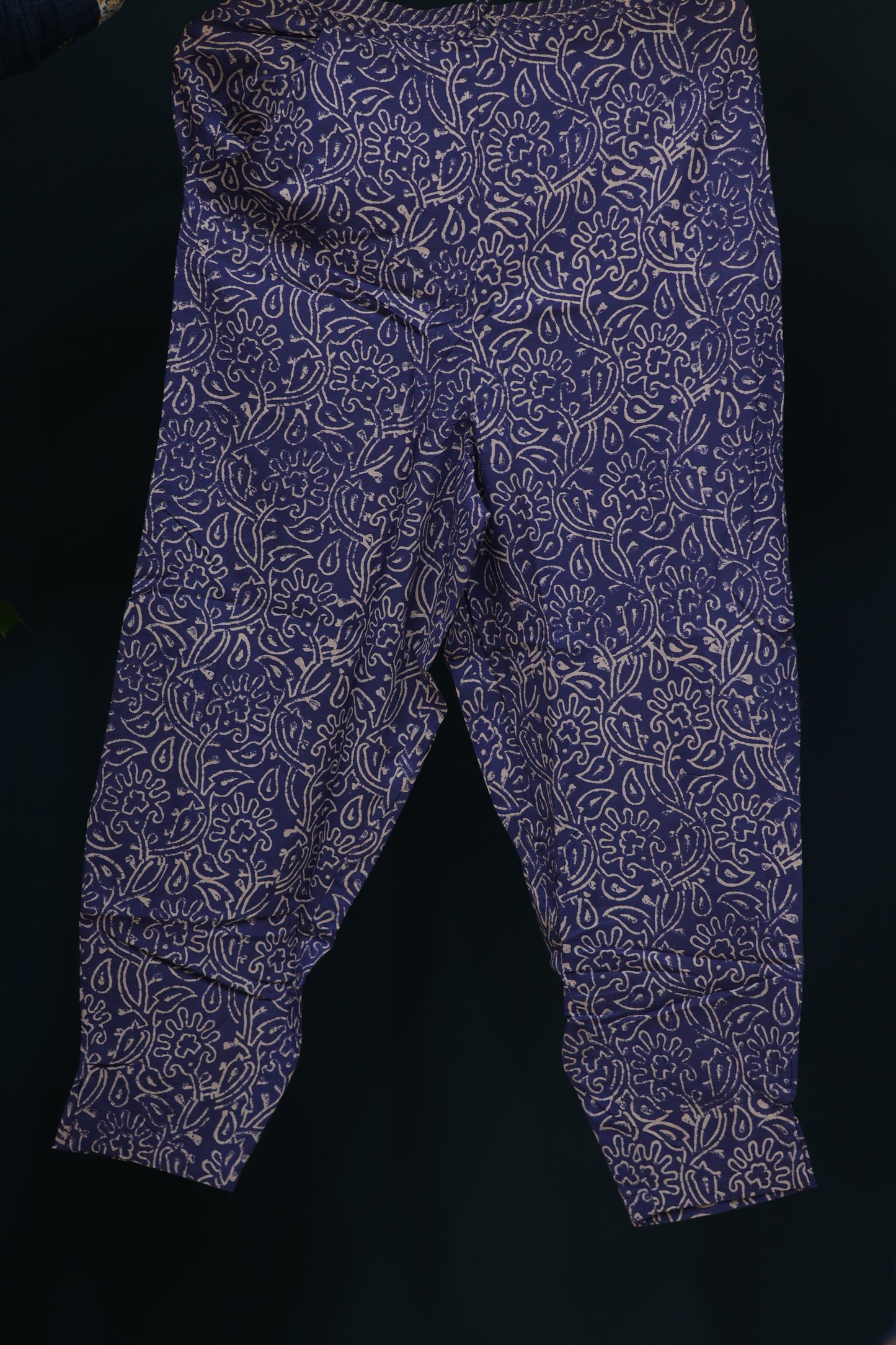 Pink Handblock printed kota 3 piece suit (stitched)