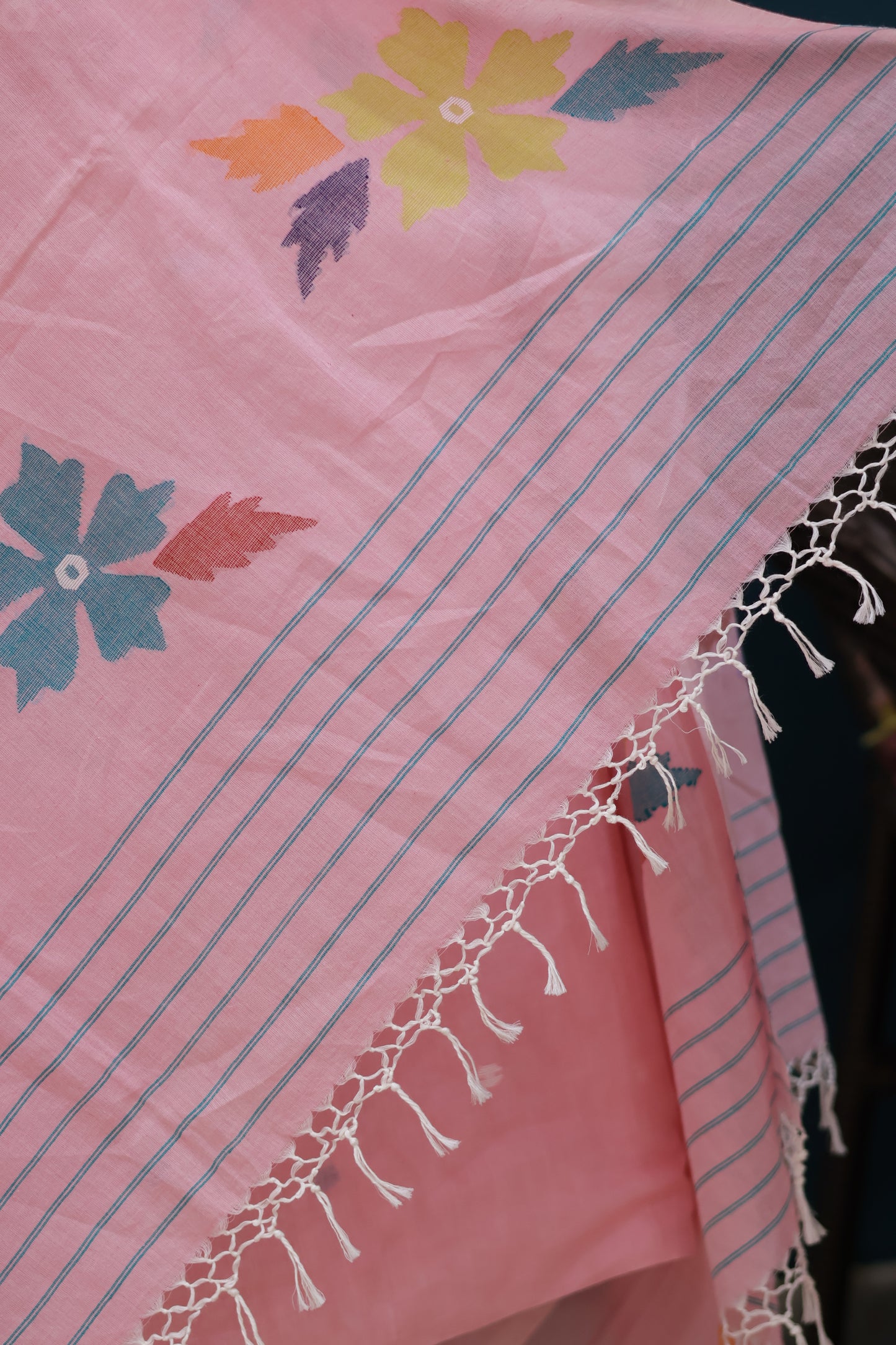 Handwoven Jamdhani pure Malai cotton 2 piece suit sets