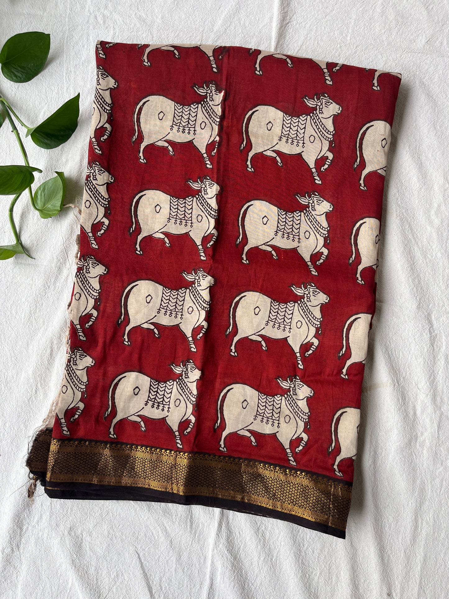 Nizam Border Kalamkari Silk Saree