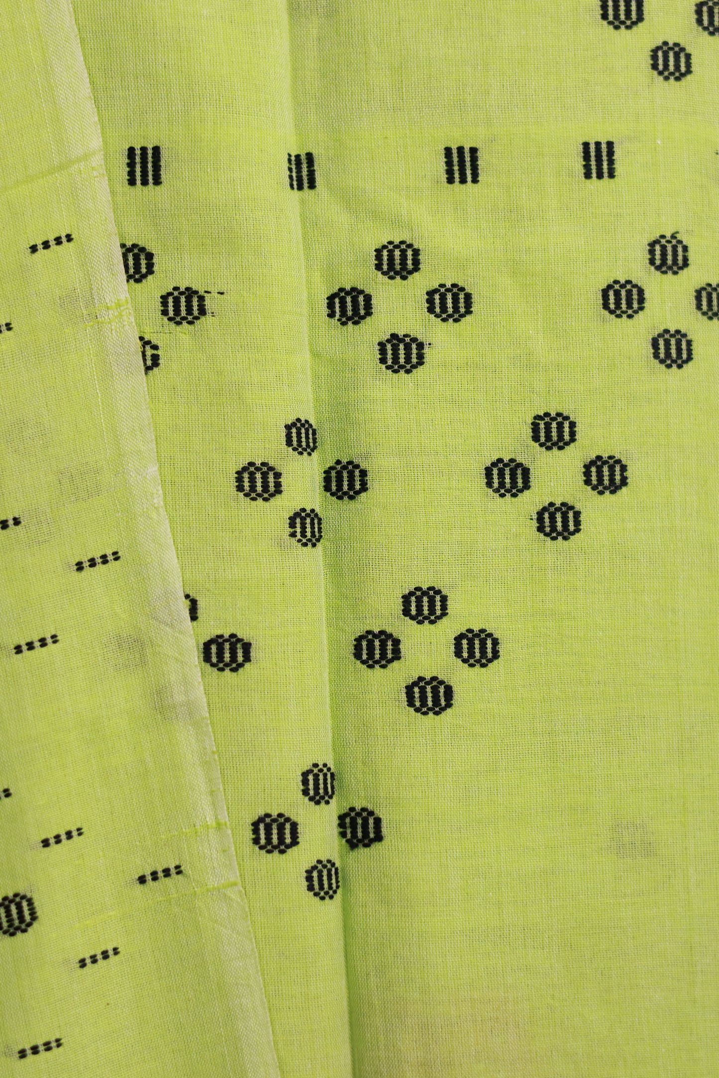 Pista Green Handwoven Jamdhani weaving pure Malai cotton 2 piece suit sets | Looms & Tassels
