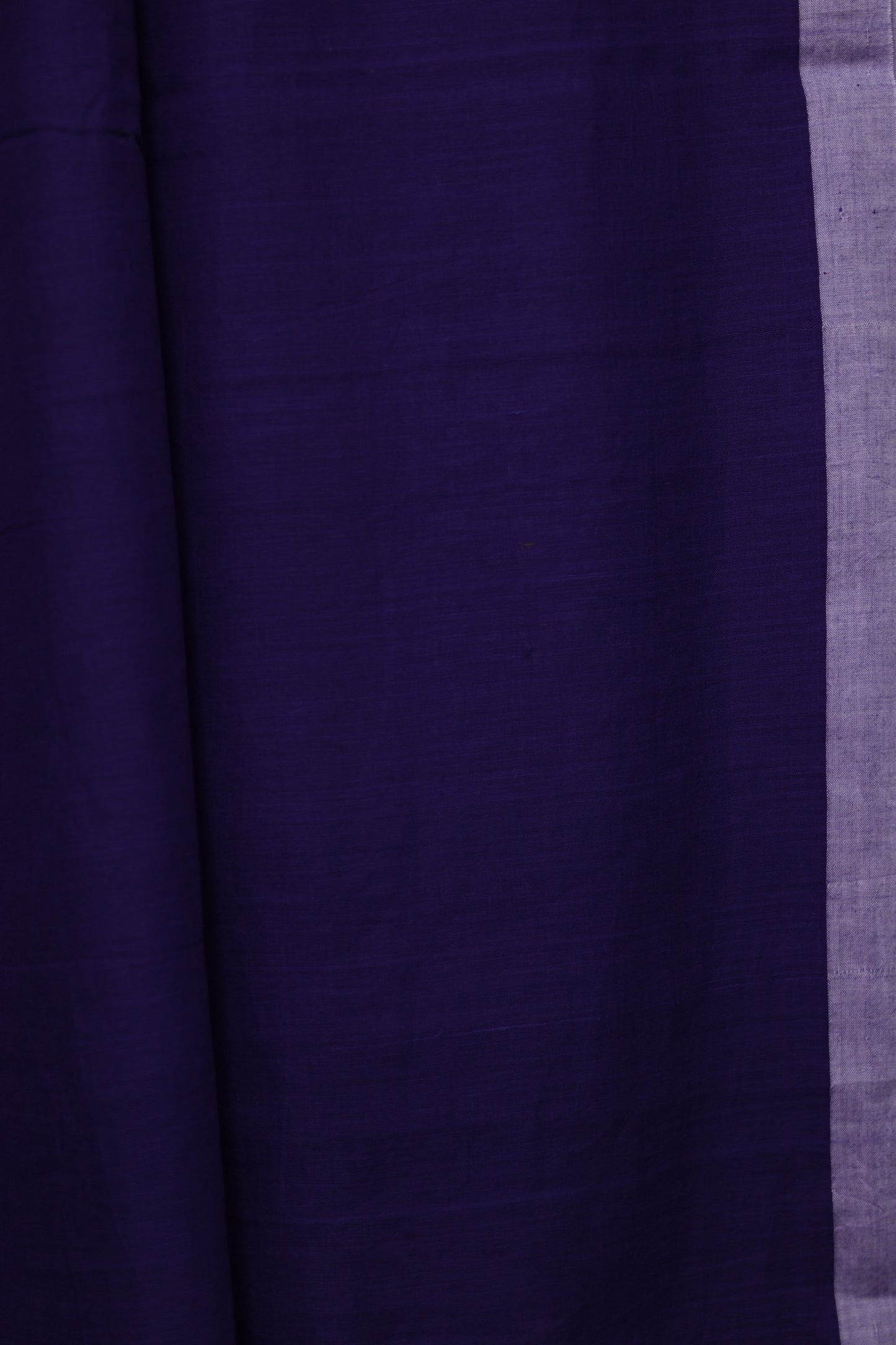 Blue Pure Handwoven Malai Cotton Saree with Butta Weaving border