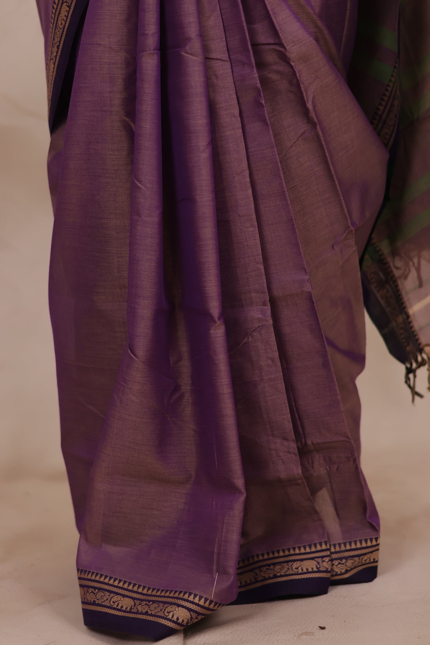 Lavender Narayanpet Cotton Saree | Looms & Tassels
