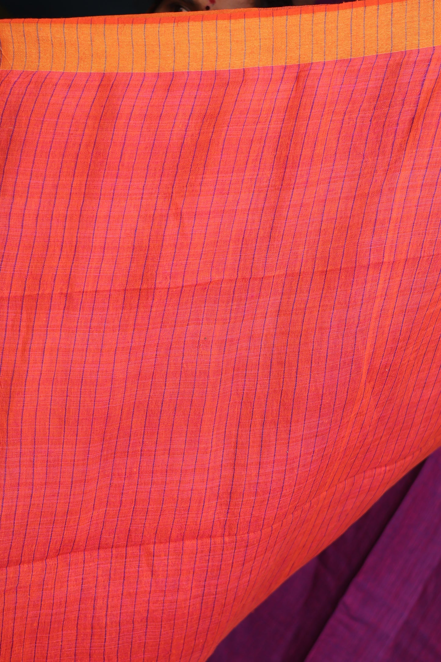 Pure Handwoven Linen Saree