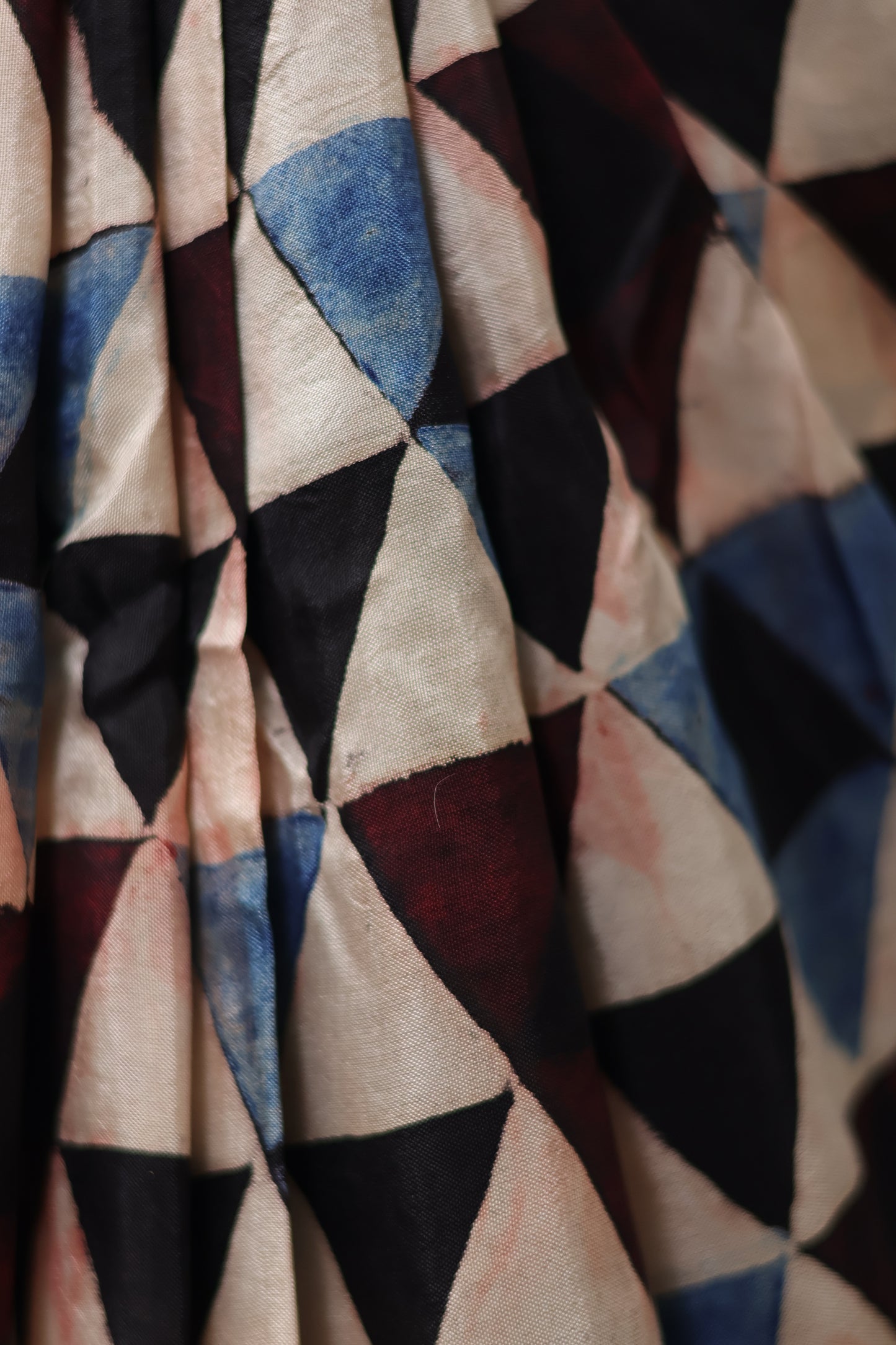 Contemporary Ajrakh Dola Silk Saree