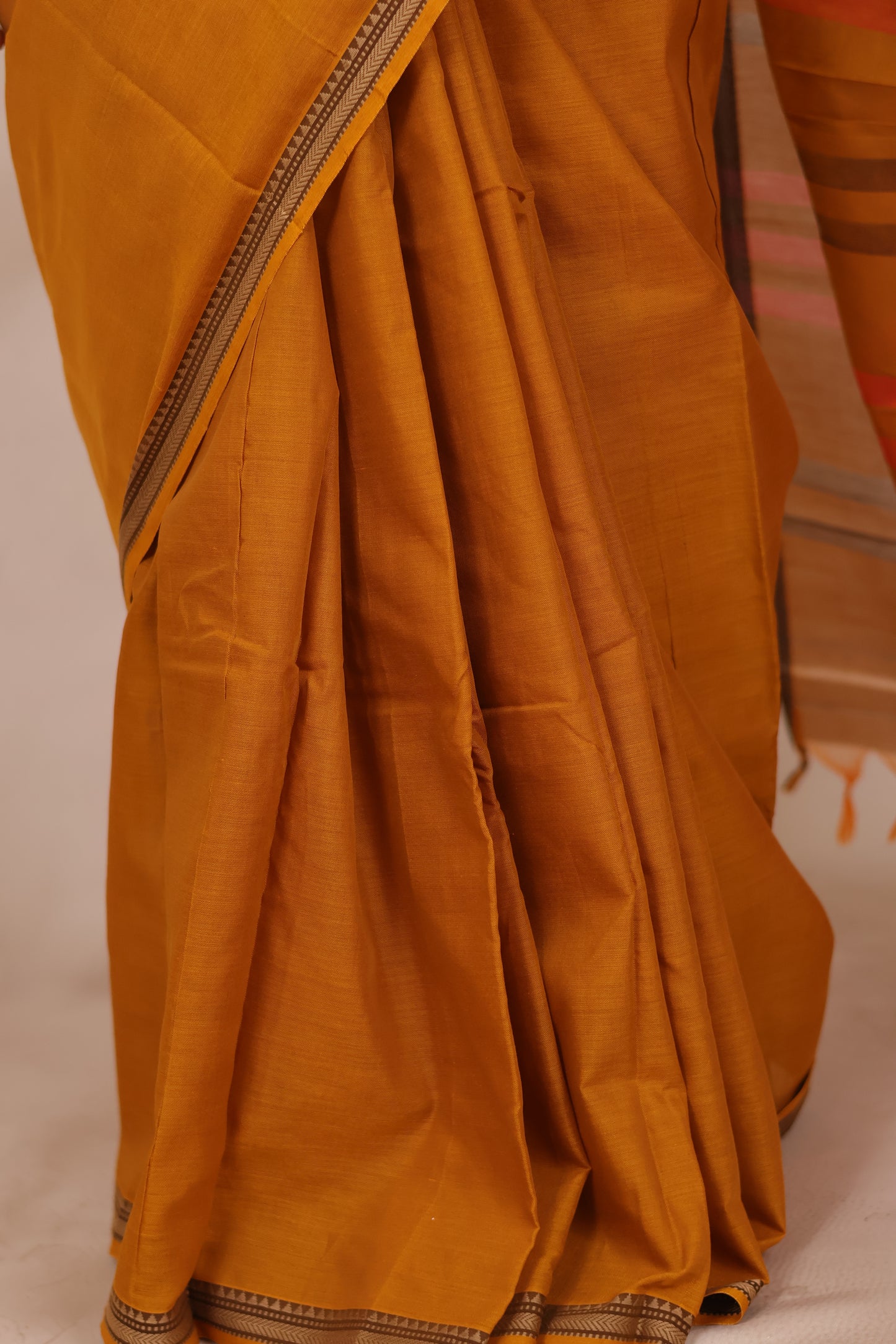 Yellow Narayanpet Cotton Saree | Looms & Tassels