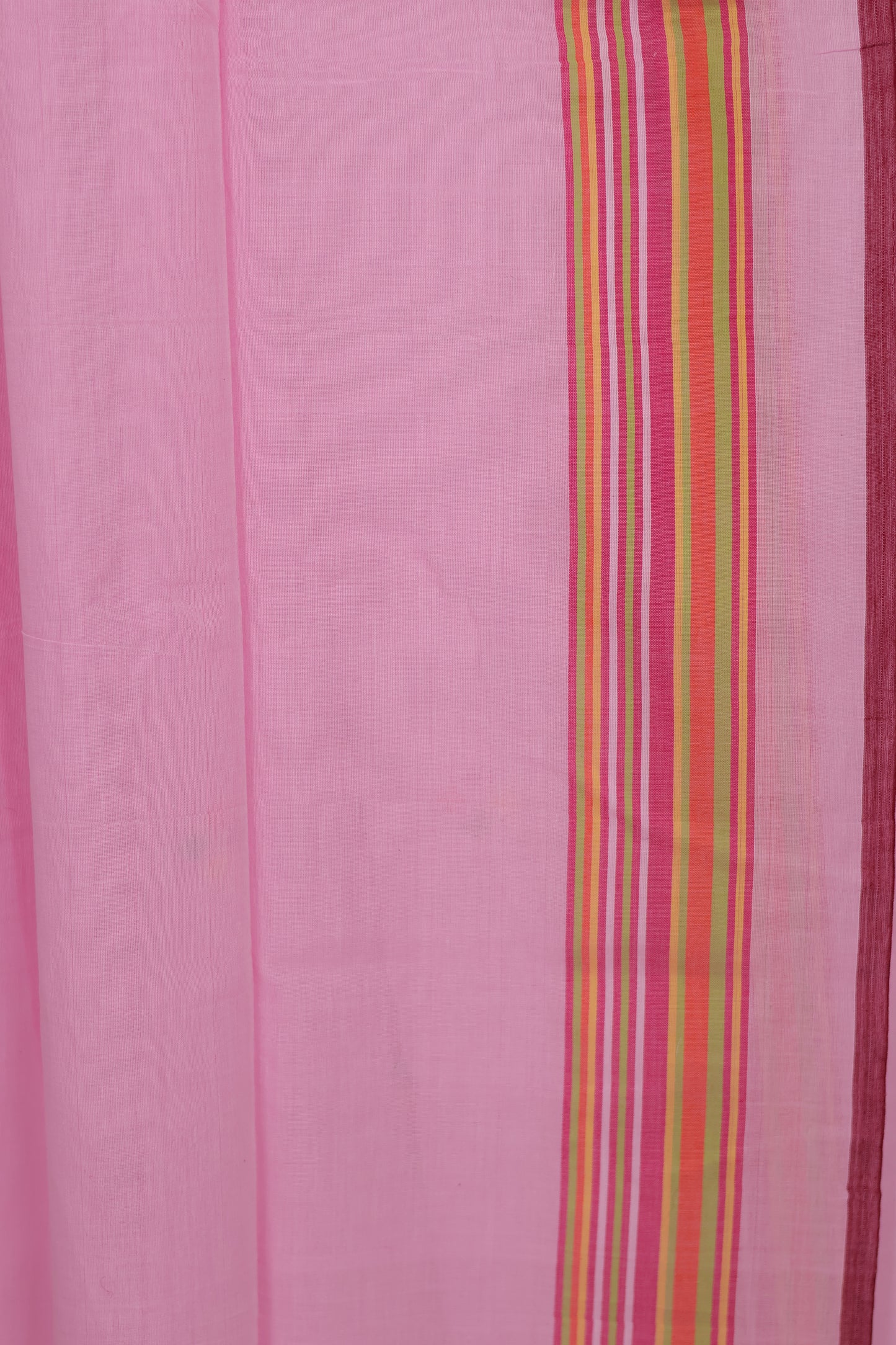 Pink Bhujodi weaving Malai Cotton Saree | Looms & Tassels