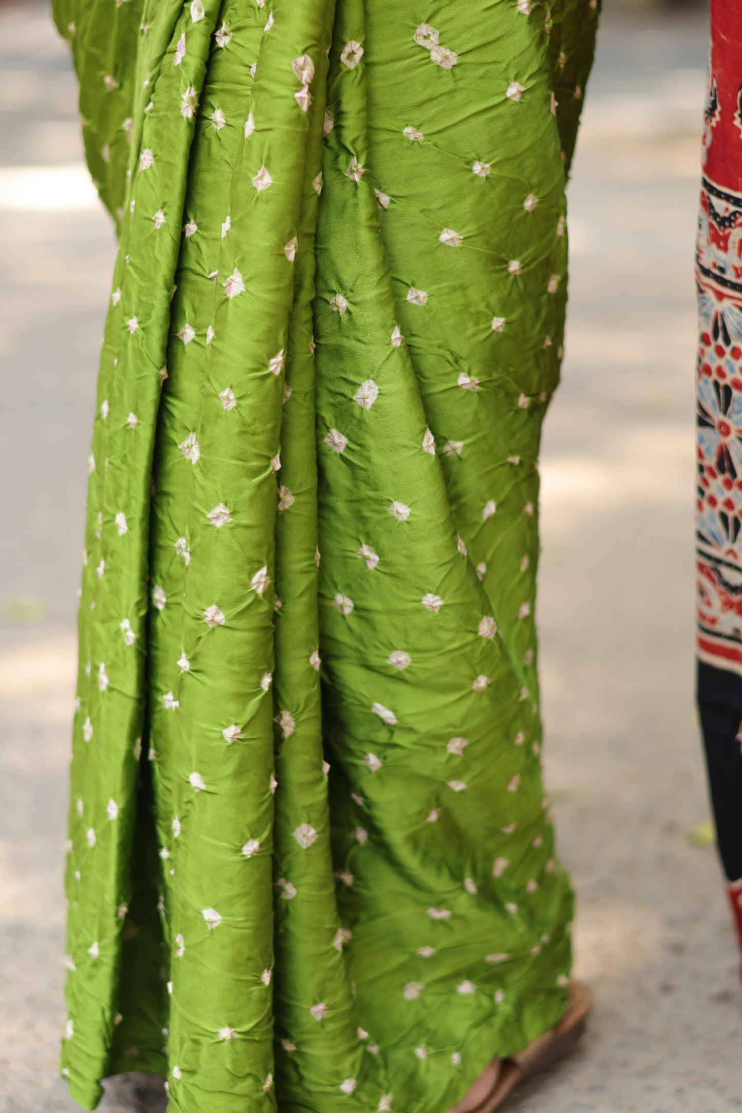 Ajrakh Bandhej Modal Silk Saree