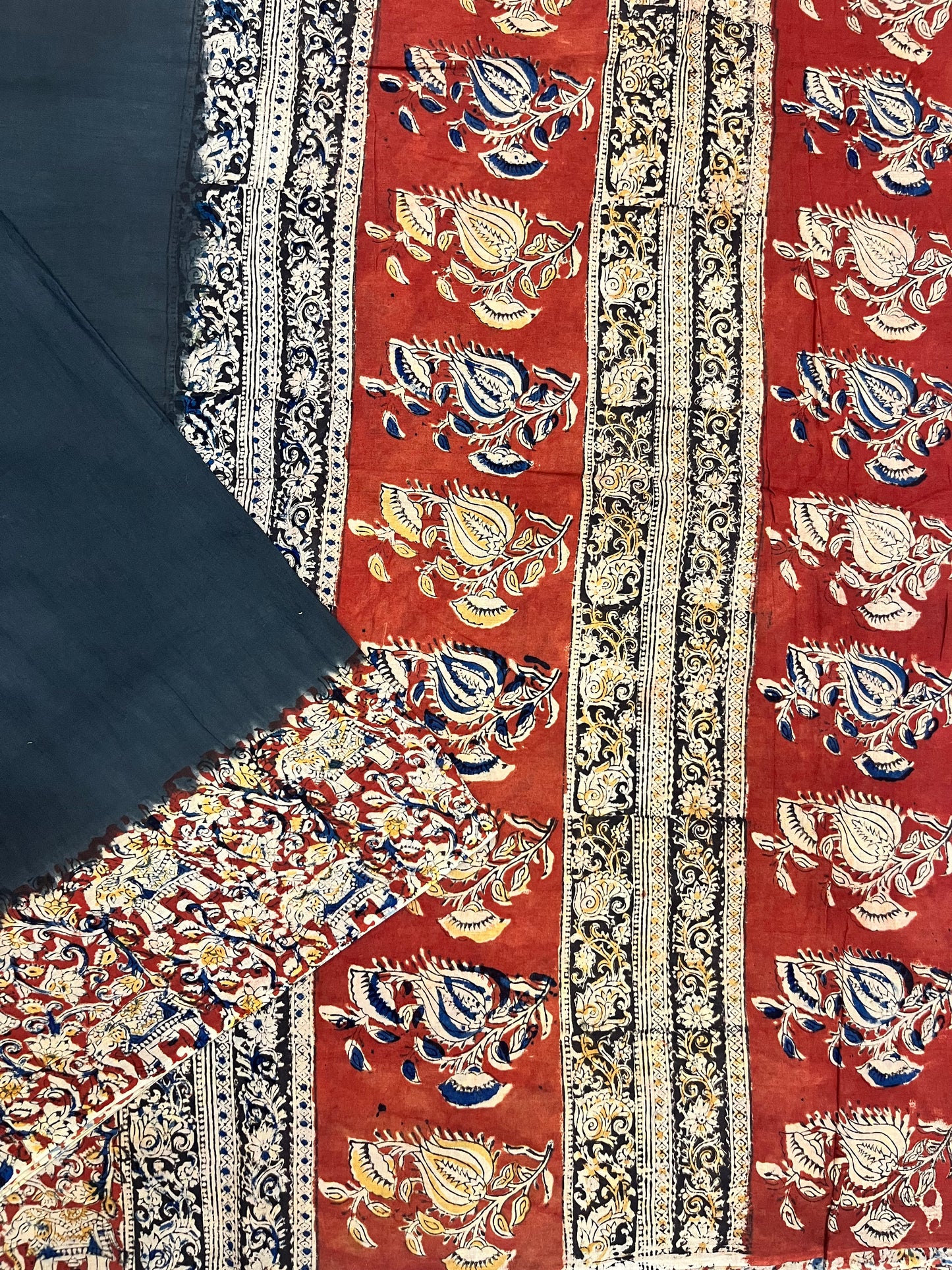 Kalamkari dyeing pure cotton saree