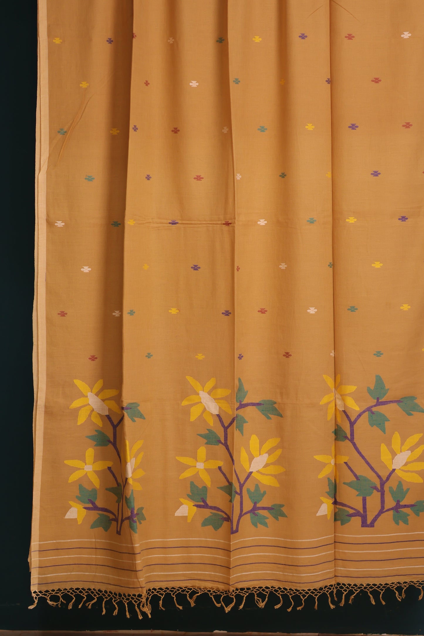 Pure Handwoven Jamdhani Malai Cotton Saree