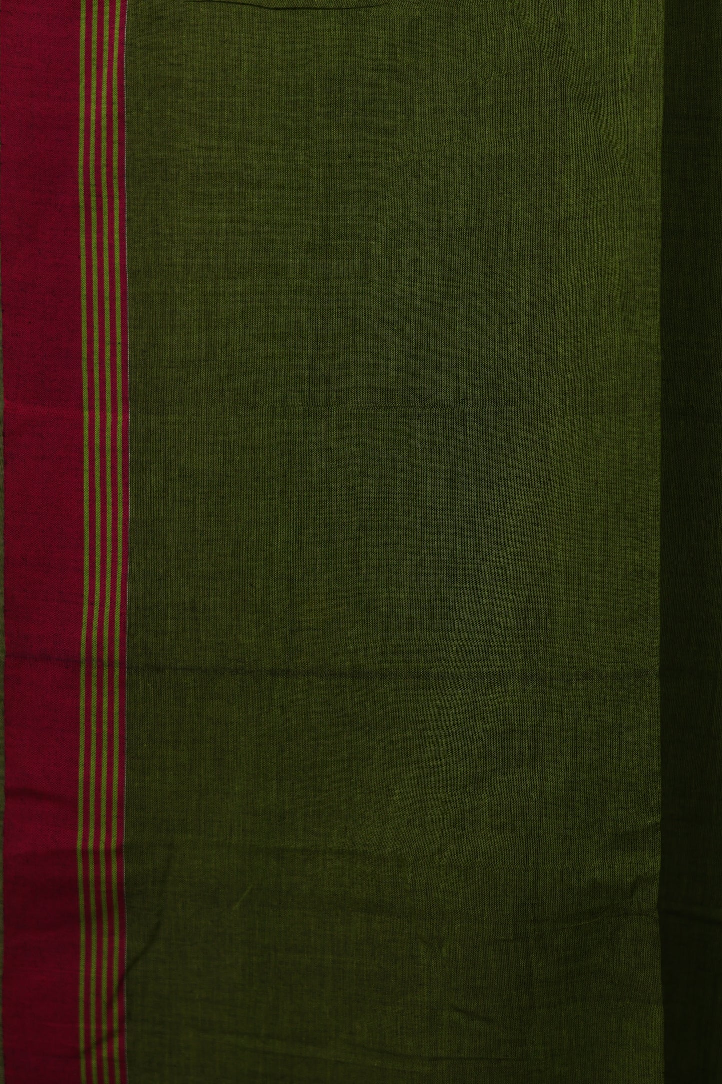 Green Pure Handwoven Jamdhani Malai Cotton Saree