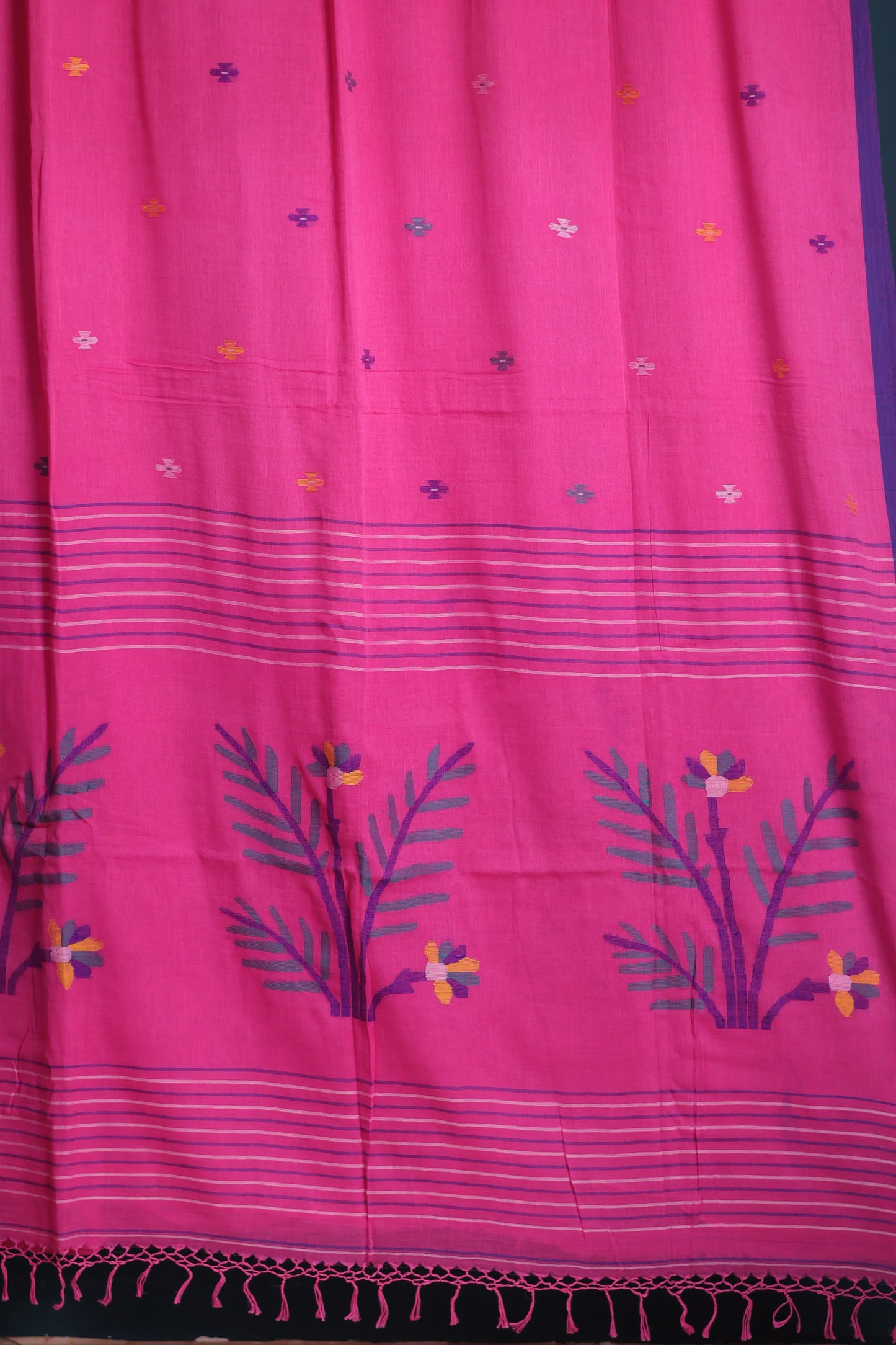 Pure Handwoven Jamdhani Malai Cotton Saree
