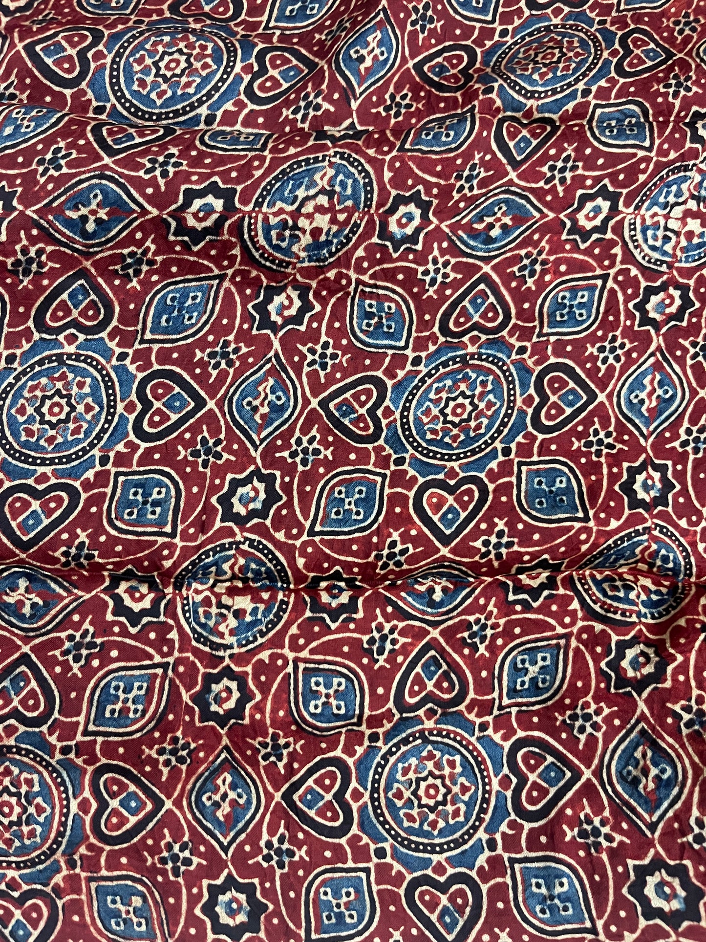 Yellow Ajrakh Bandhej Modal Silk