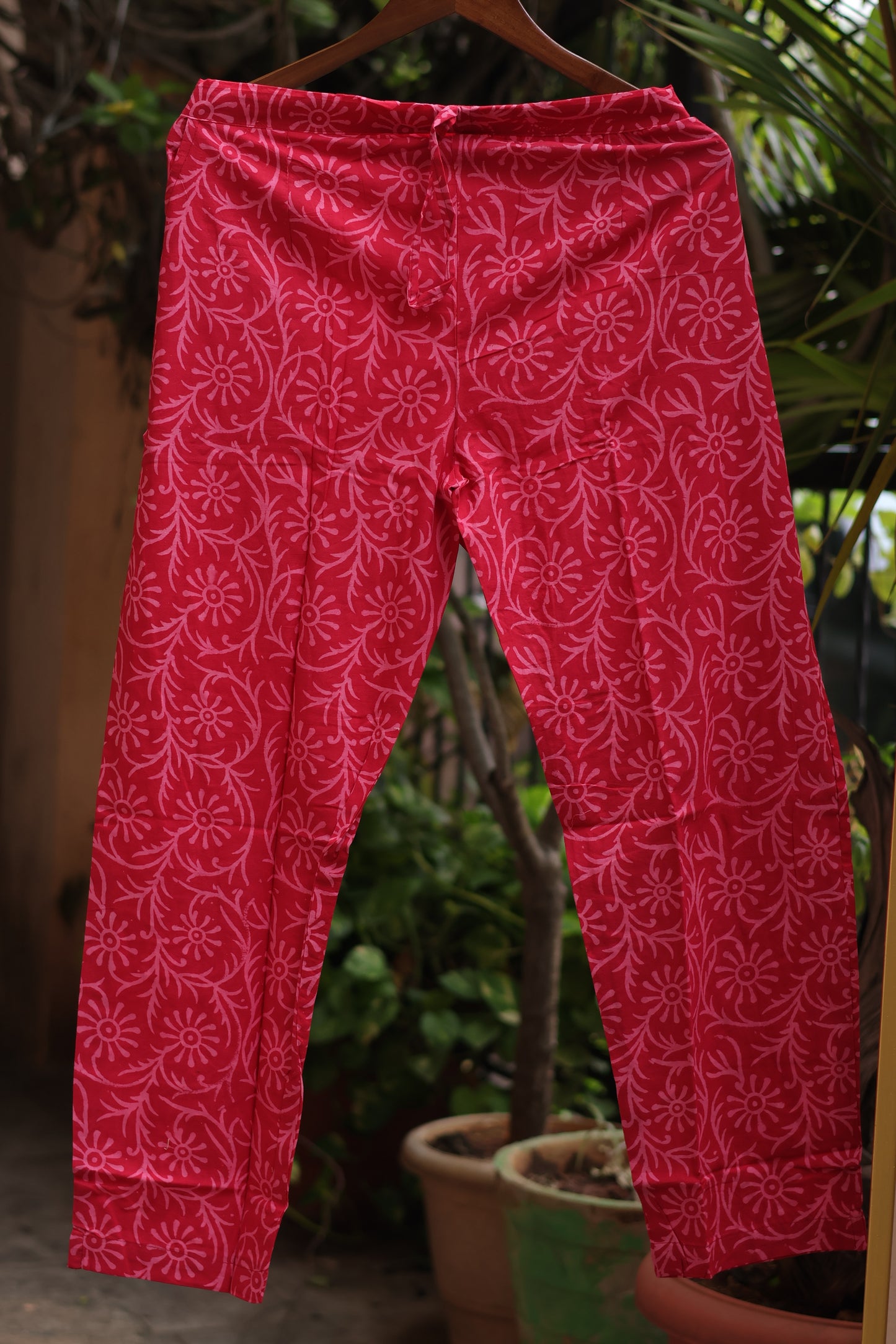 Handblock printed Pure Mul Cotton with Kota Doria Duppata 3 piece suit (stitched)