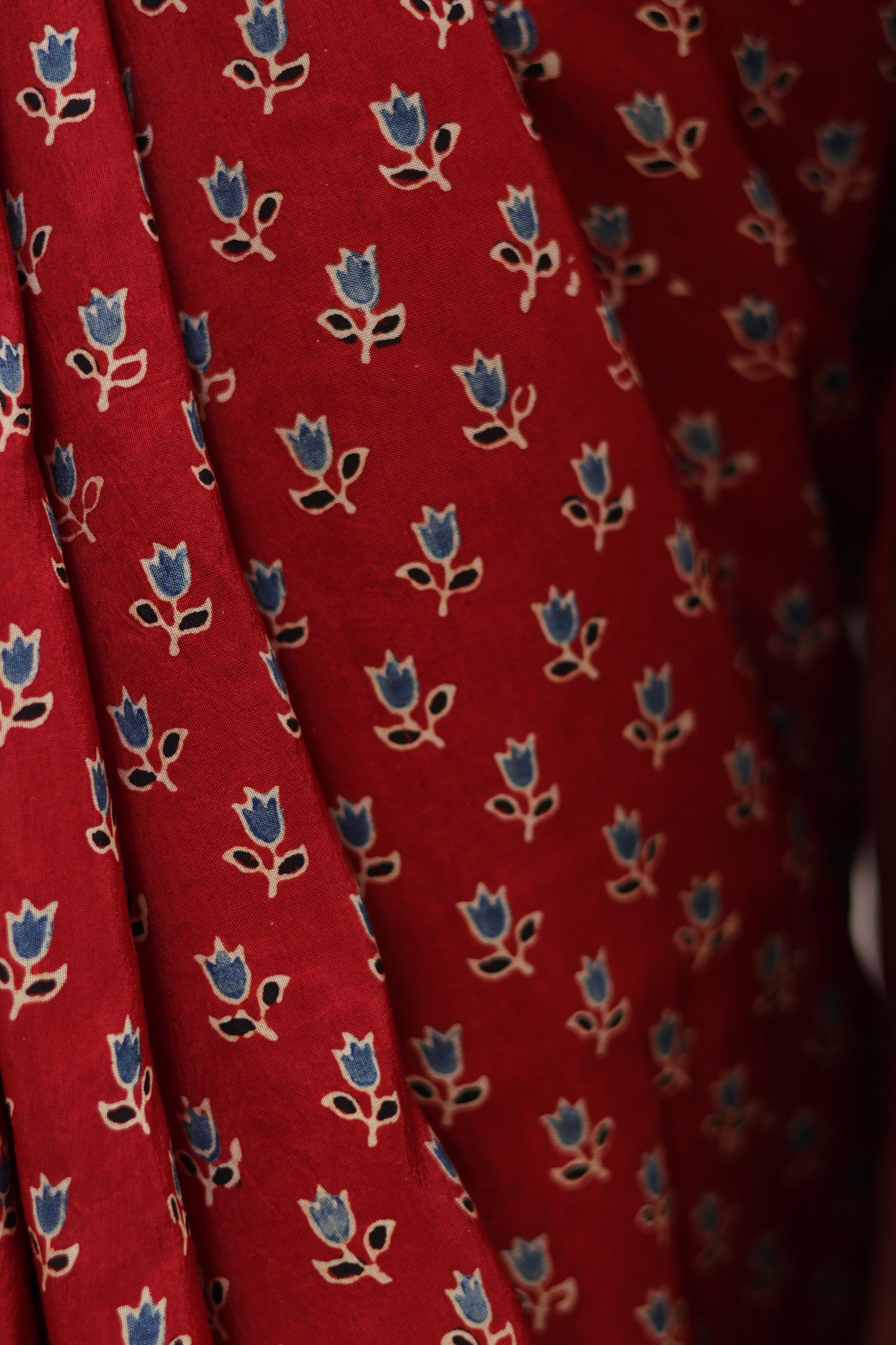 Ajrakh Dola Silk Saree