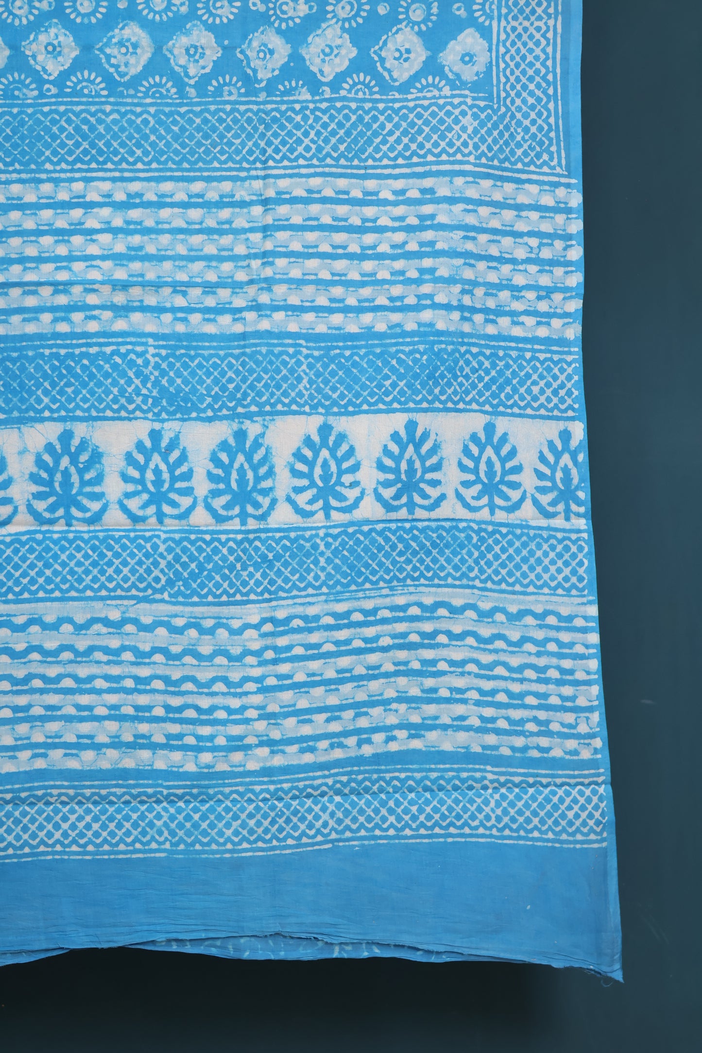 Bagru Handblock printed MulMul cotton saree