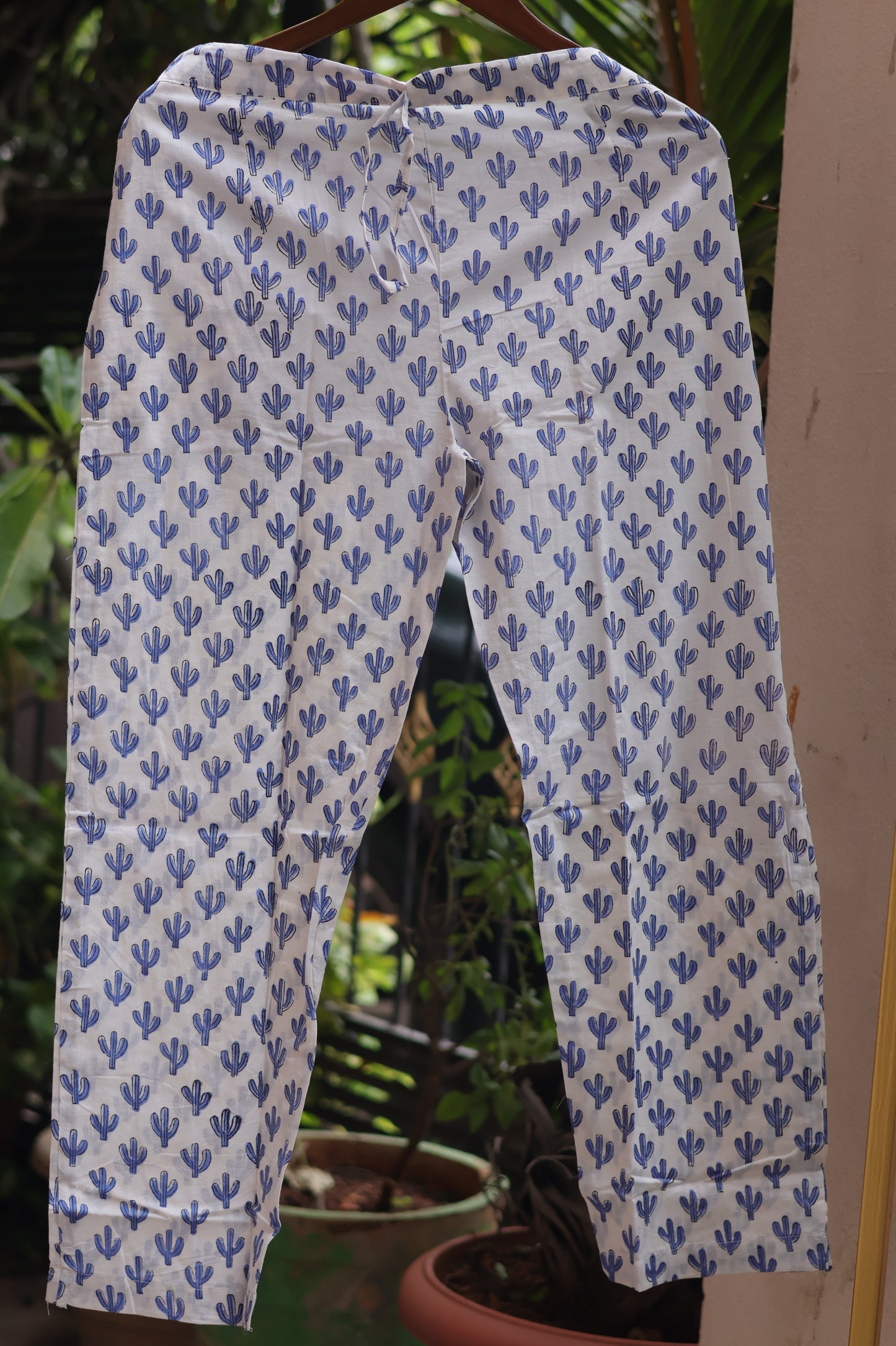 Lavender Handblock printed Pure Mul Cotton with Kota Doria Duppata 3 piece suit (stitched)