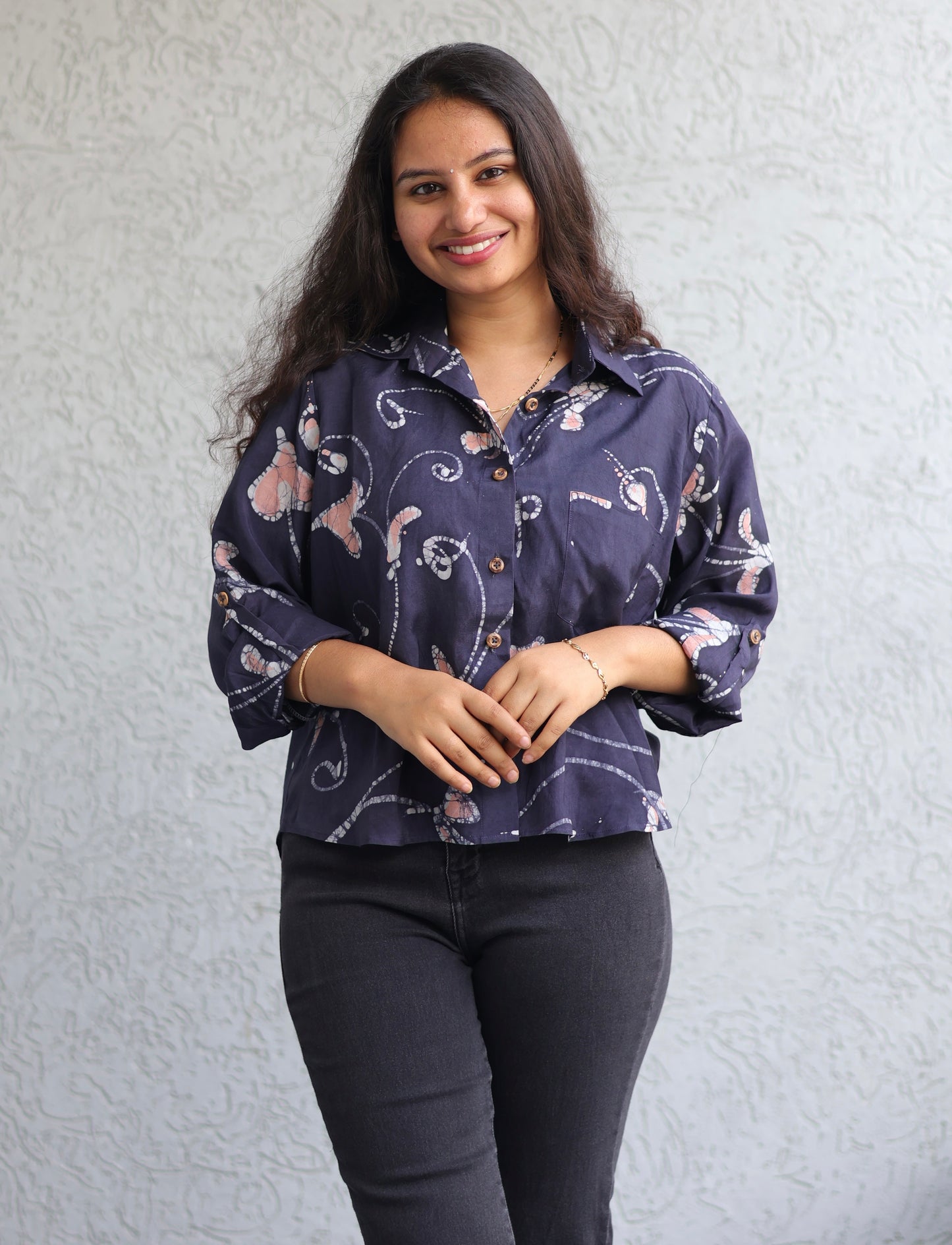 Grey Batik print shirt