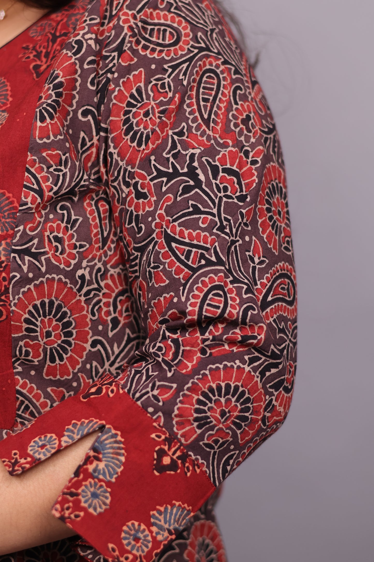Ajrakh Hand Block printed Aline Kurti