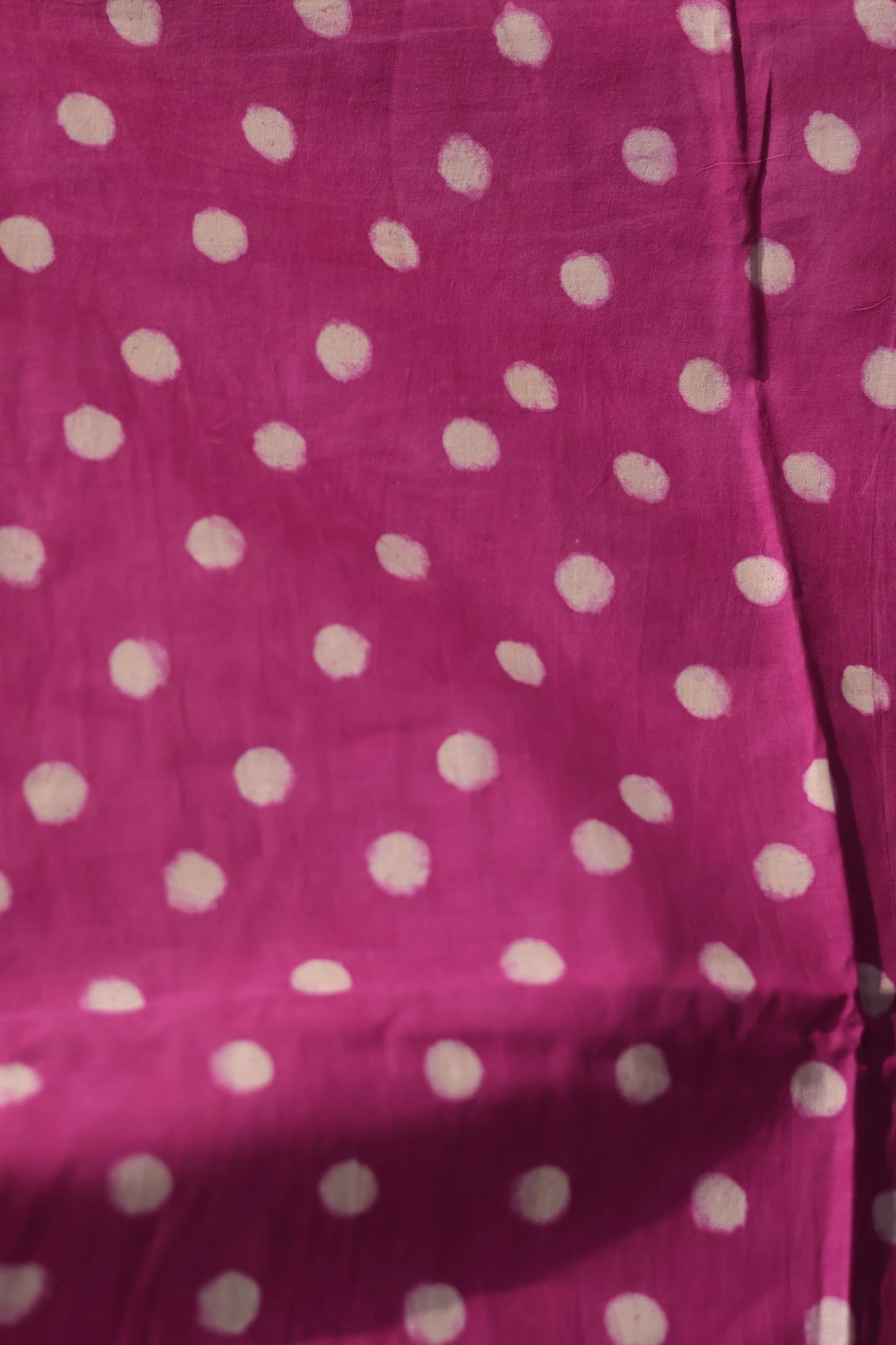 Pink Bagru Handblock printed MulMul cotton saree