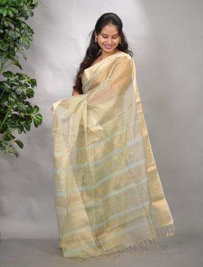 Checks Handloom Maheswari Tissue Silk Cotton Sarees | Looms & Tassels