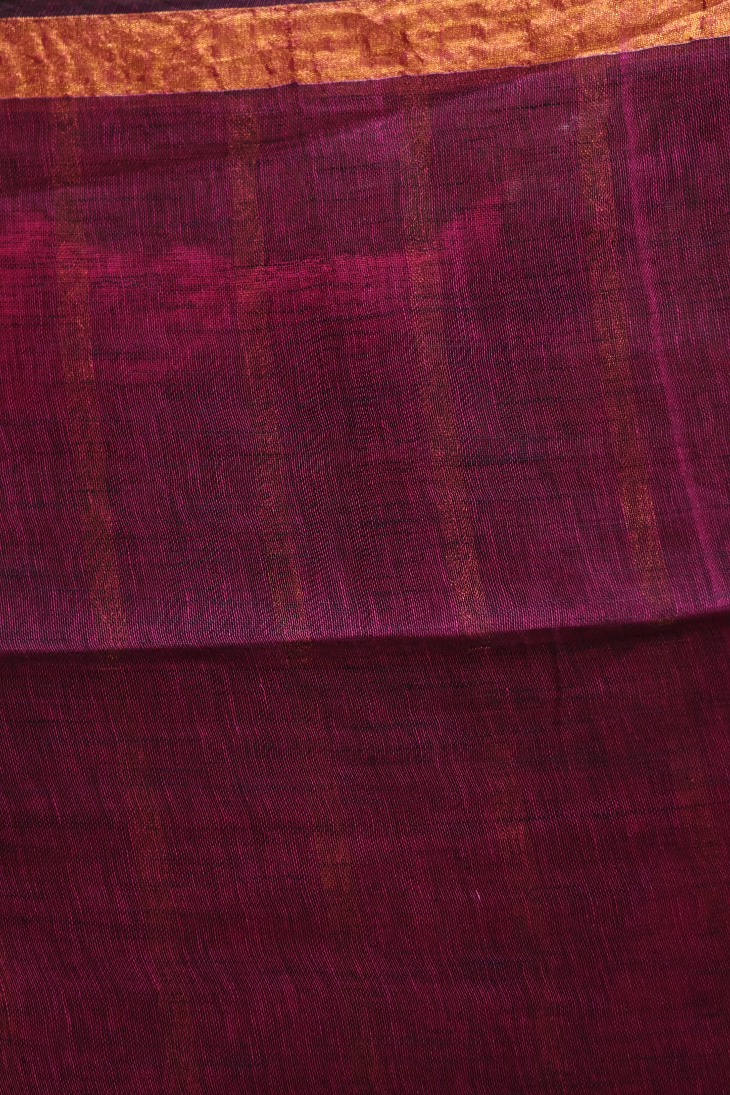 Purple Pure Handwoven Linen Saree