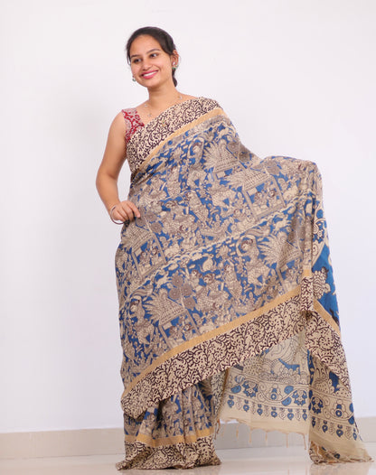 Chennur silk kalamkari Saree