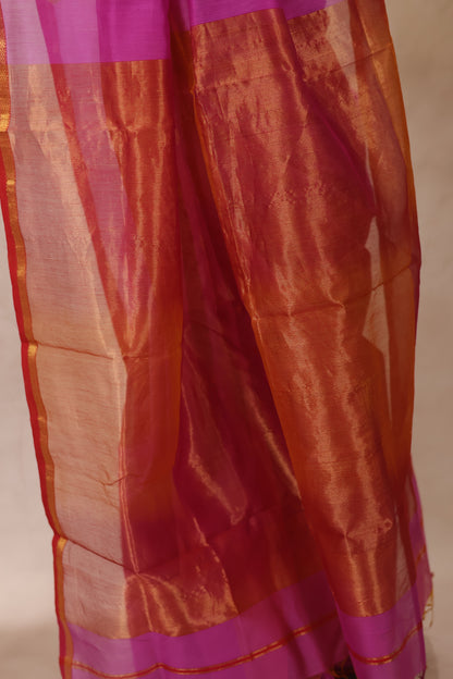 Lavender Handloom Maheswari Silk Cotton Sarees | Looms & Tassels