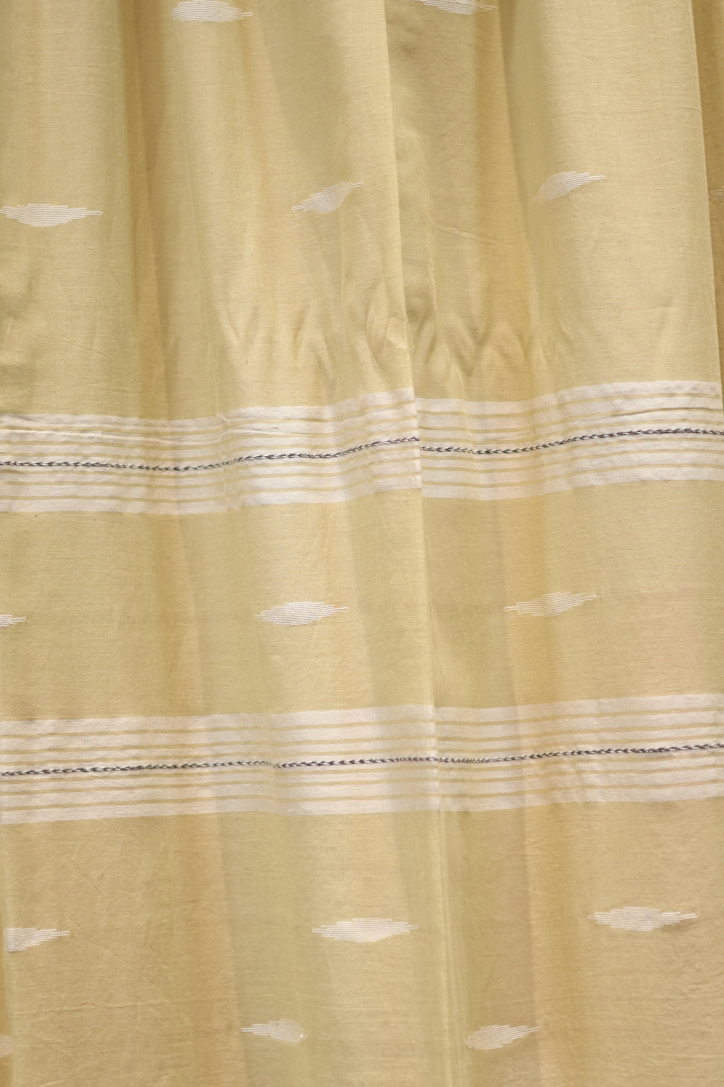 Pure Handwoven Malai Cotton Saree with Butta Weaving