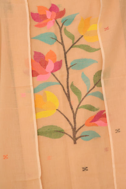 Handwoven Jamdhani pure Malai cotton 2 piece suit sets
