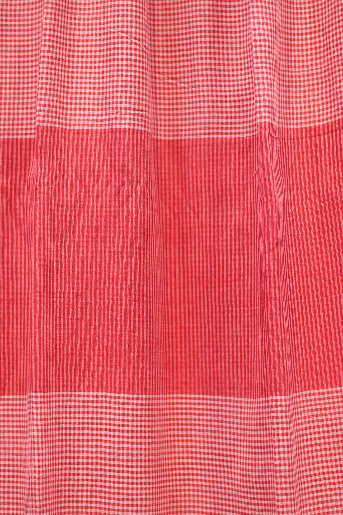 Checks Pure Handwoven Malai Cotton Saree