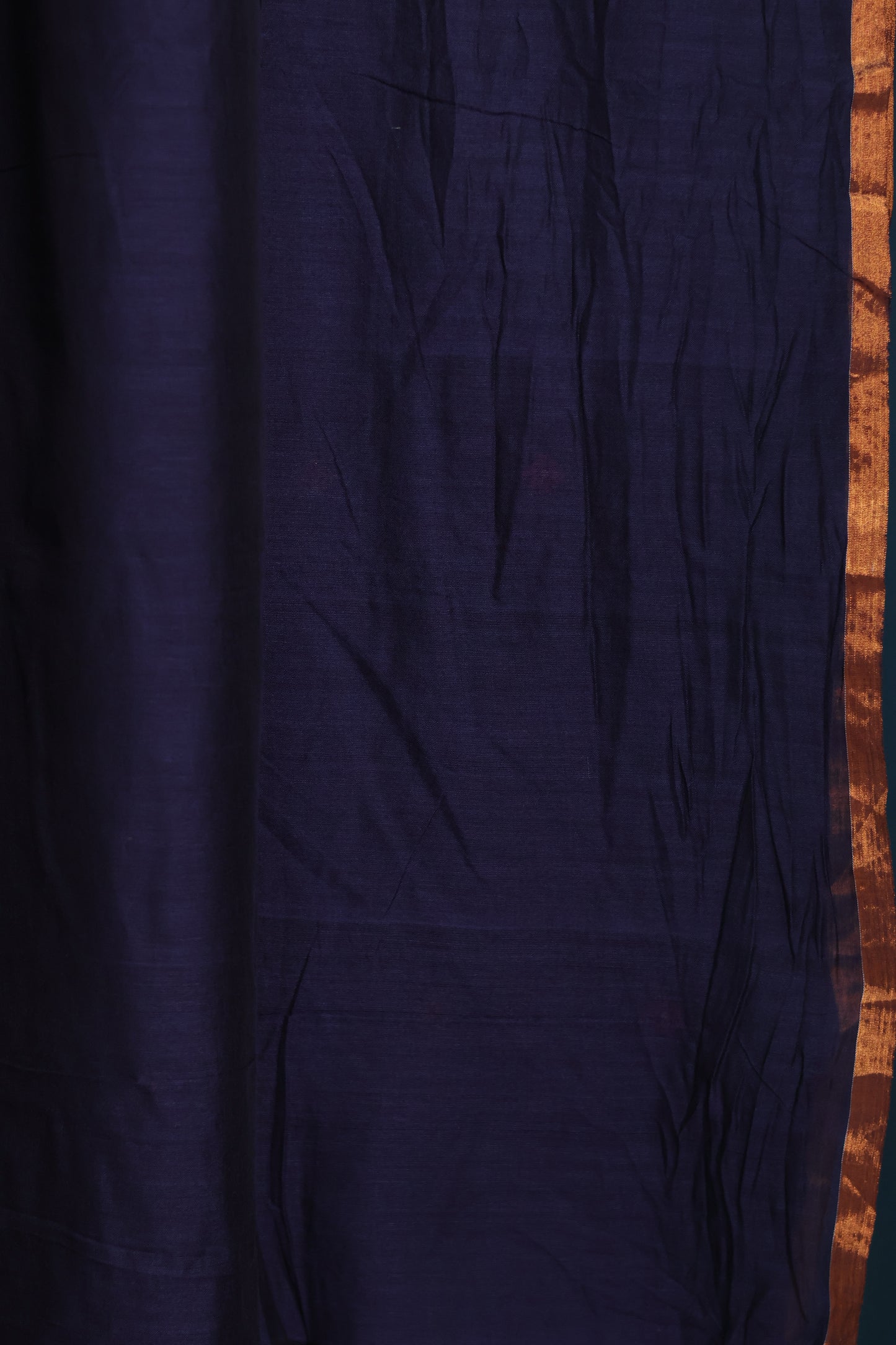 Blue Pure Handwoven Mercerised Cotton Saree with Mina Jari Butta Weaving