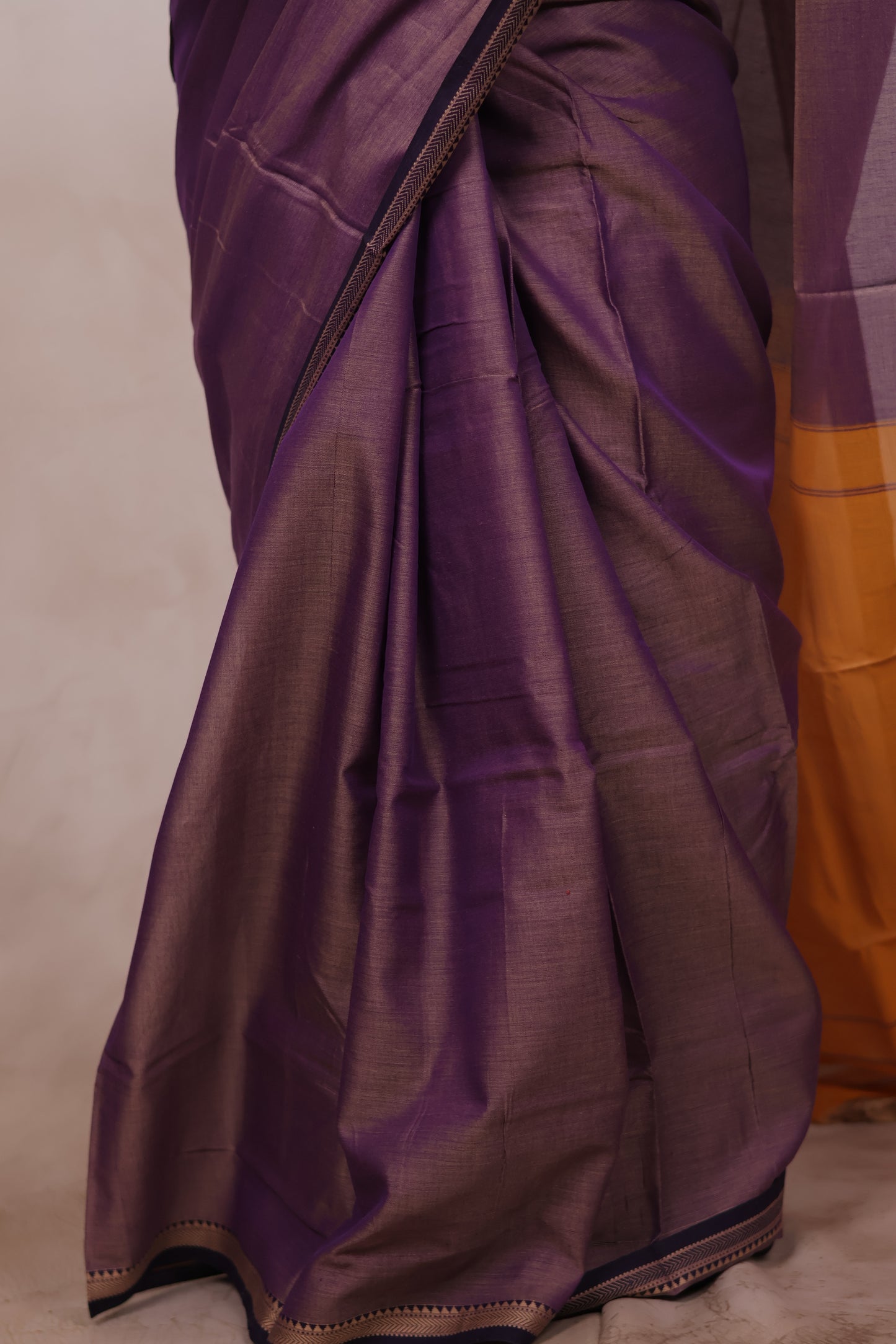 Lavender Narayanpet Cotton Saree | Looms & Tassels