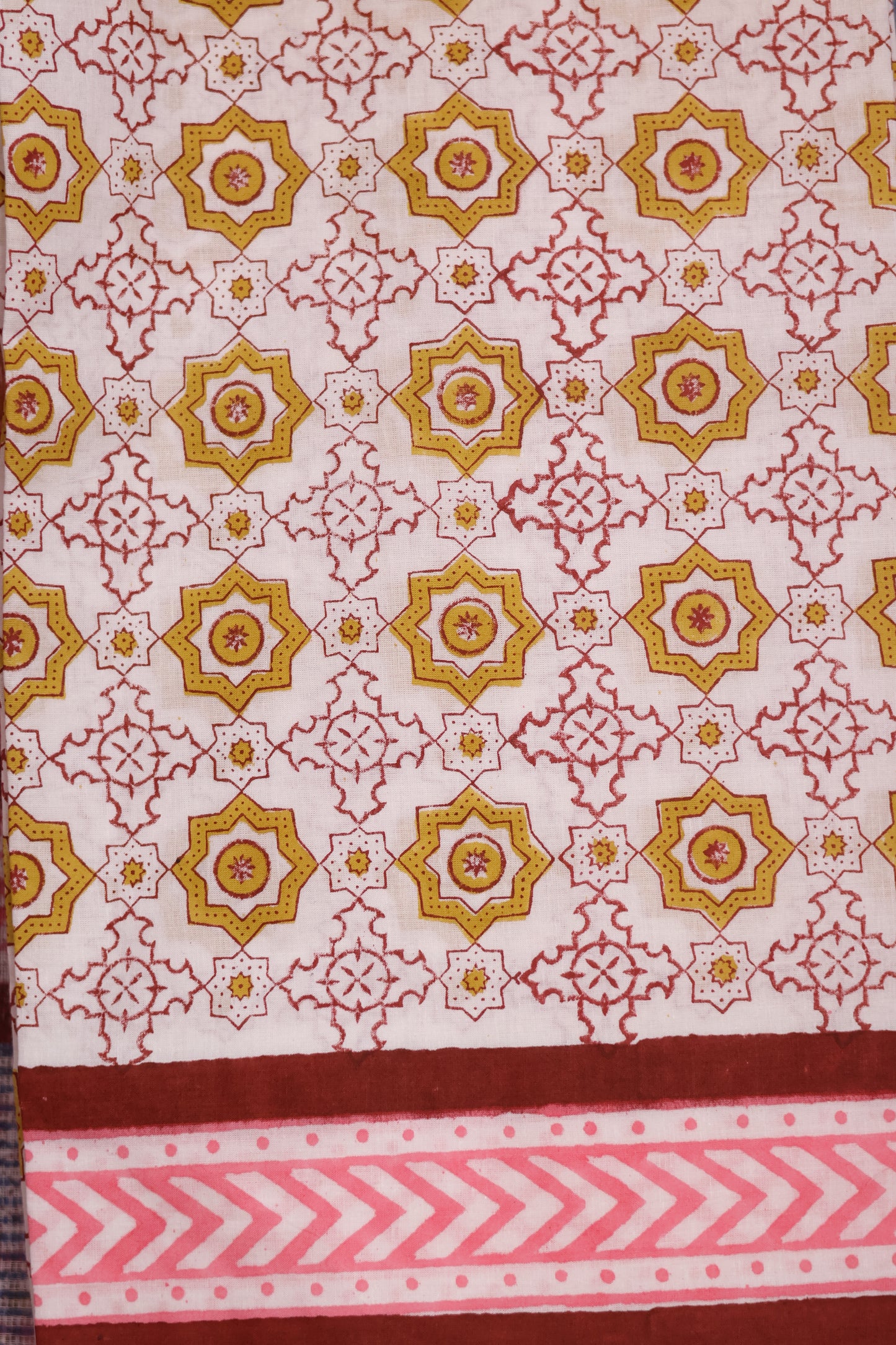 Hand block printed Kota Doriya Saree