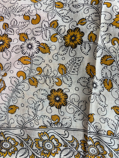 Kalamkari dyeing premium chennur silk saree
