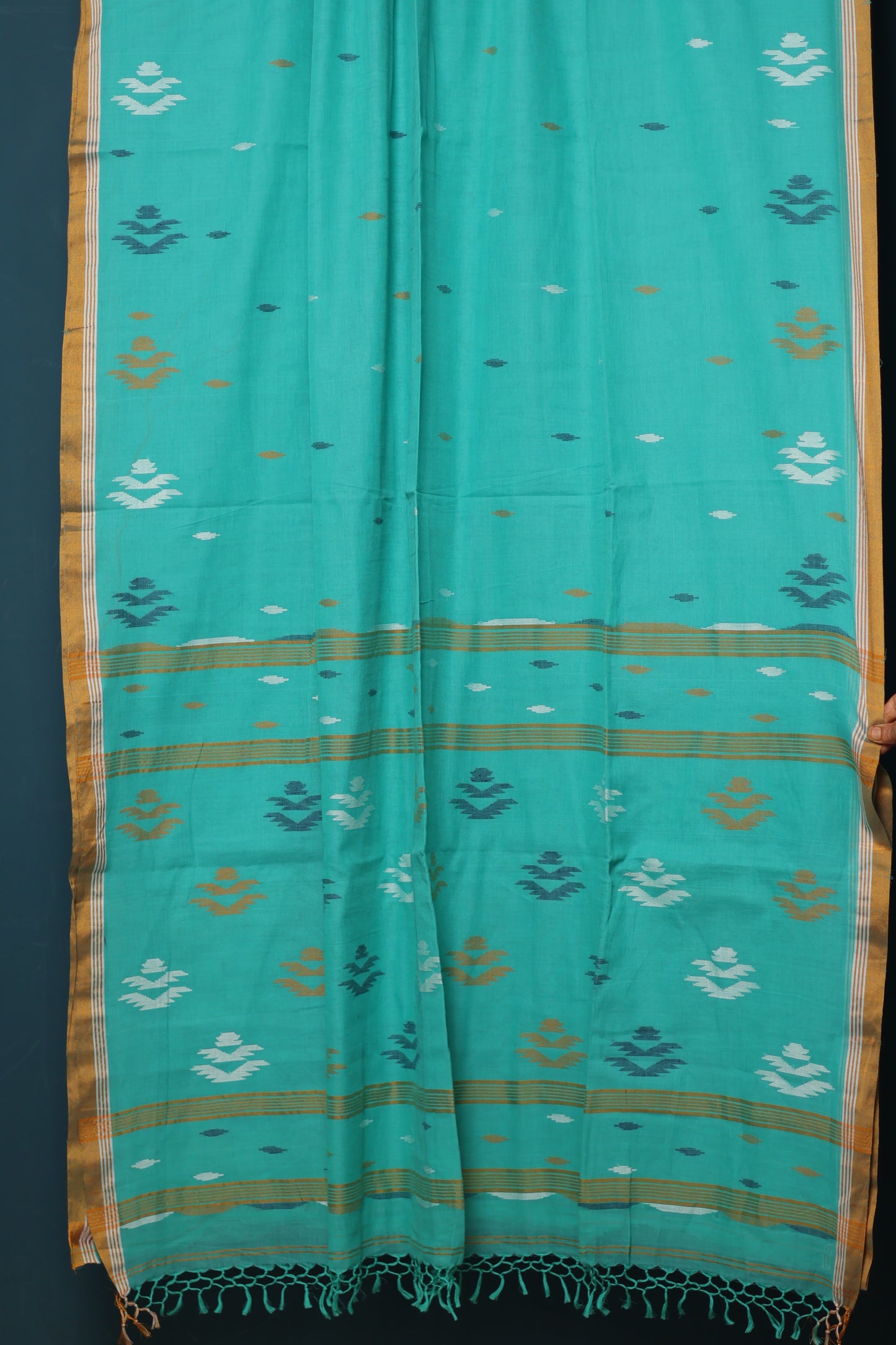 Pure Handwoven Jamdhani Malai Cotton Saree