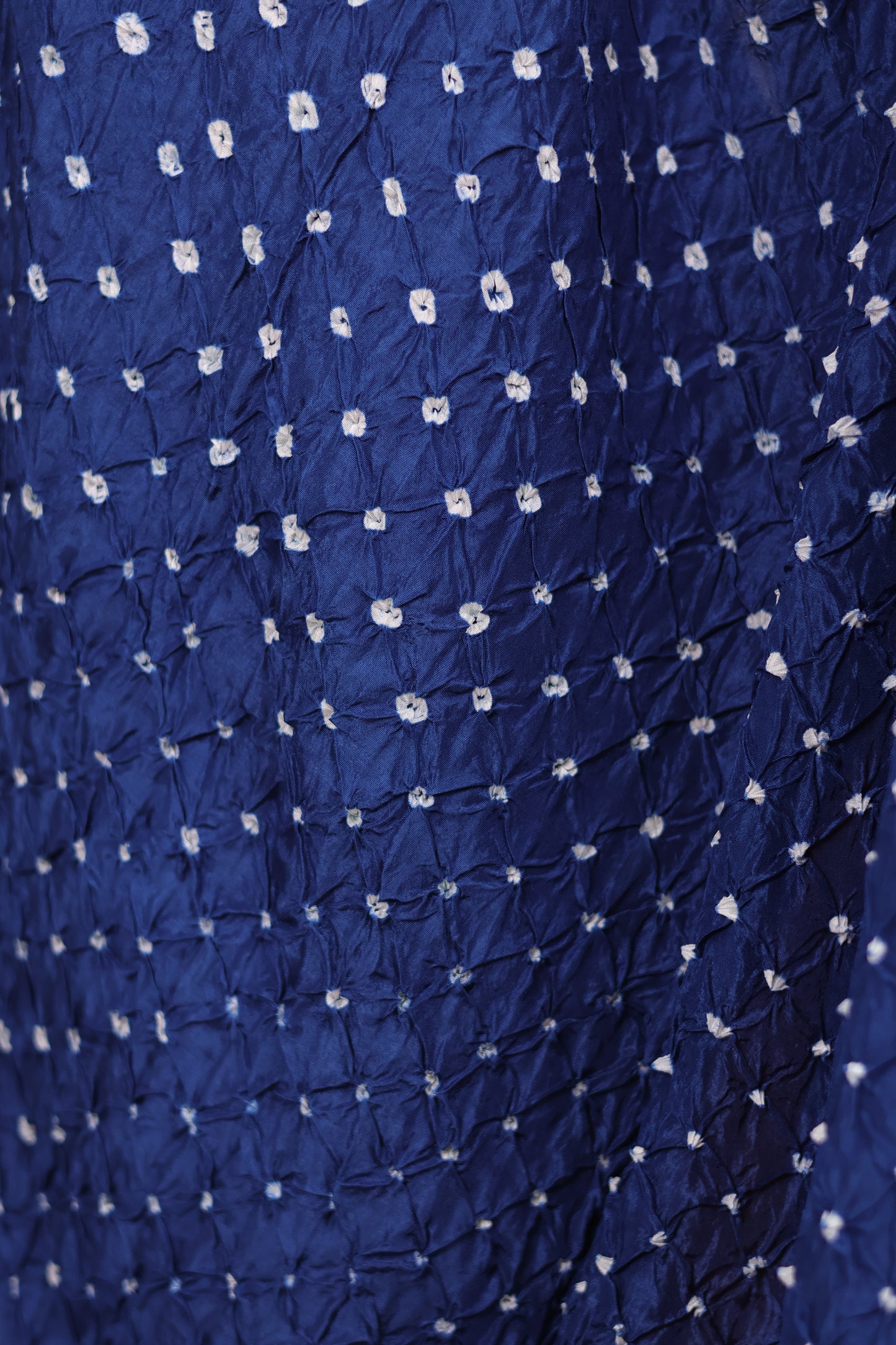 Blue Handcrafted Bandhani Paithani Dola Silk Saree | Looms & Tassels