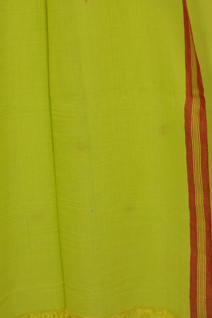 Malai Cotton Saree with Butta Weaving | Looms & Tassels