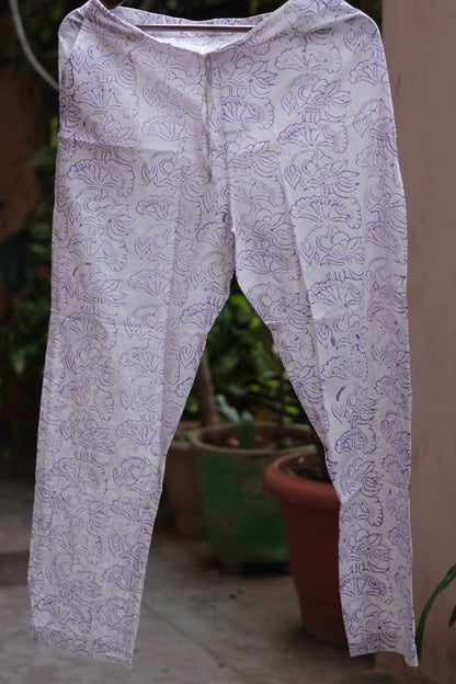 Handblock printed kota 3 piece suit (stitched)